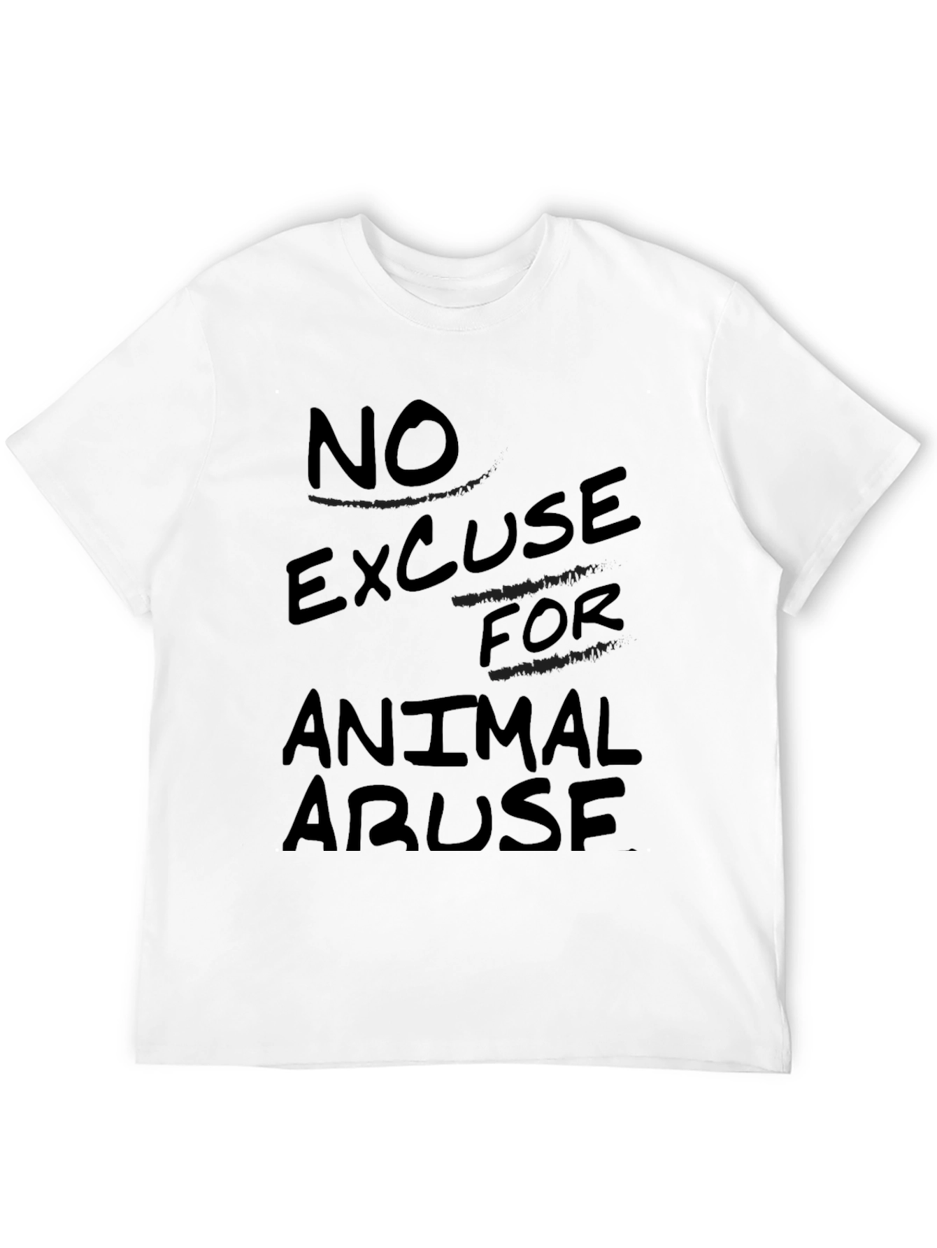 Black No Excuse for Animal Abuse Graphic Tee view 12