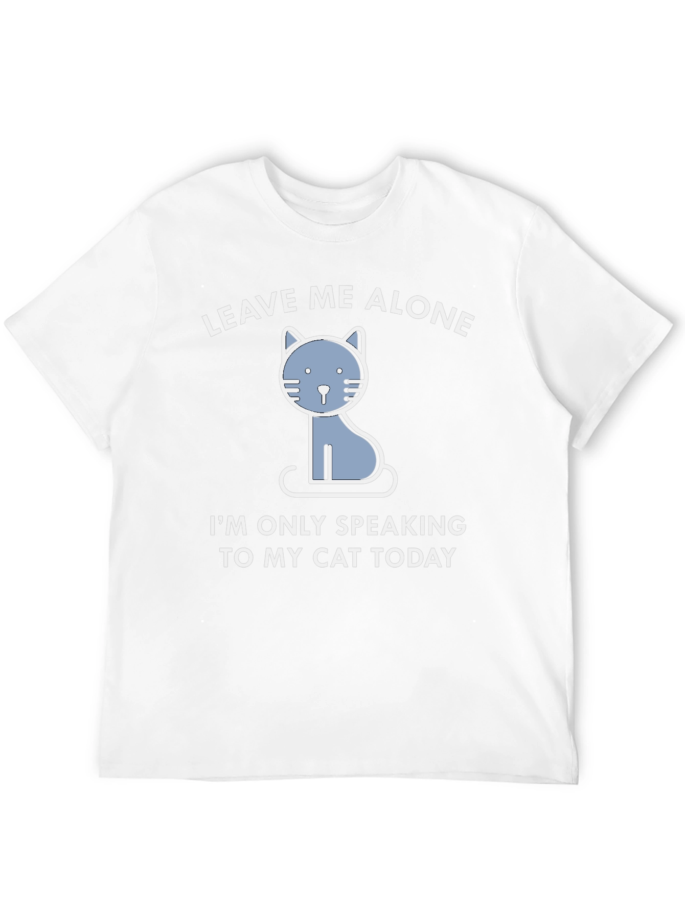 Black Leave Me Alone Cat T-Shirt - Funny Graphic Tee view 12