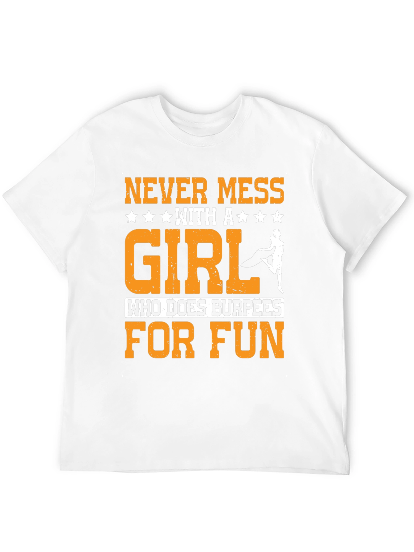 Black Never Mess with Burpees Girl T-Shirt view 12