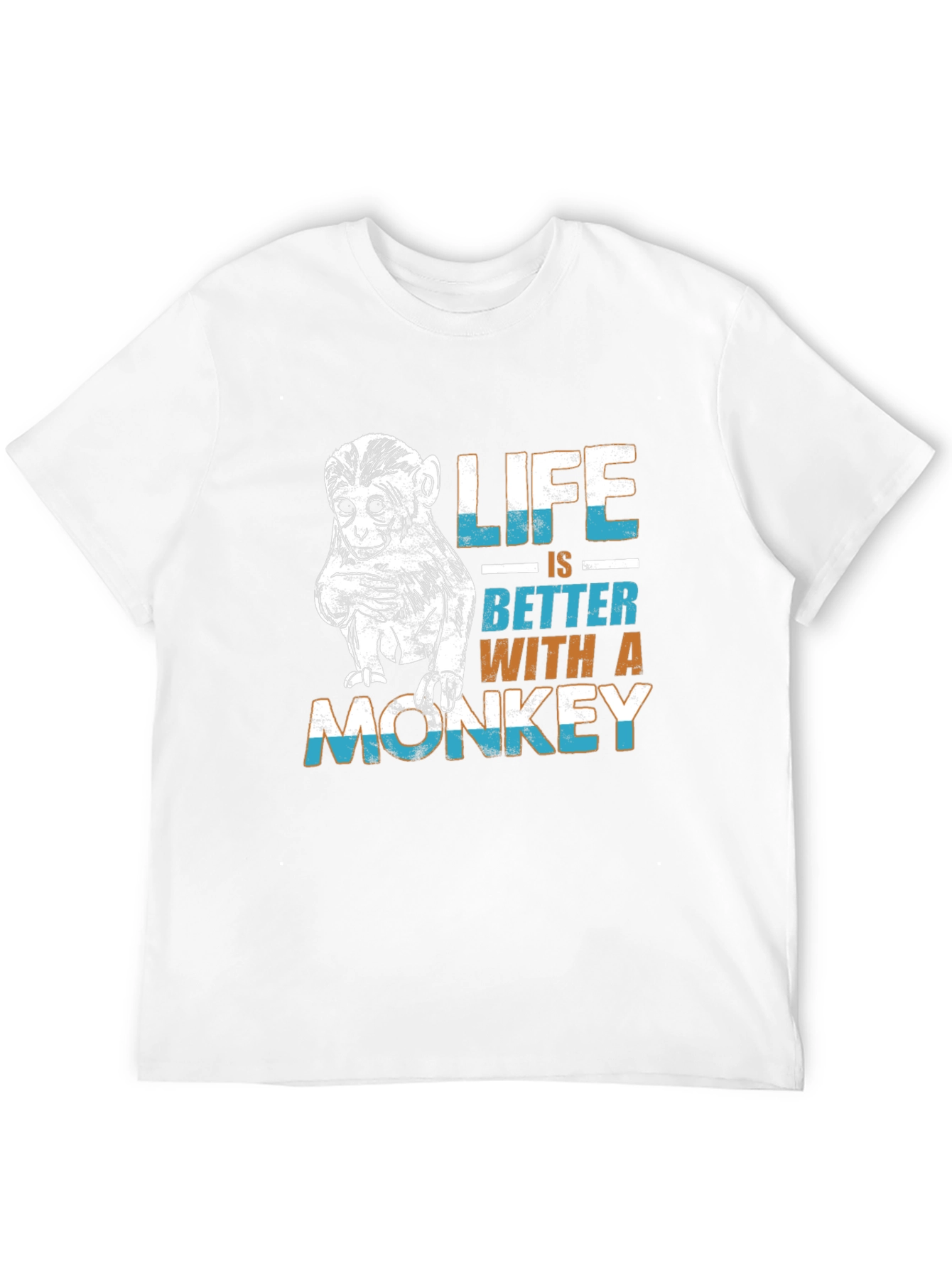 Black Life is Better Monkey Graphic Tee view 12
