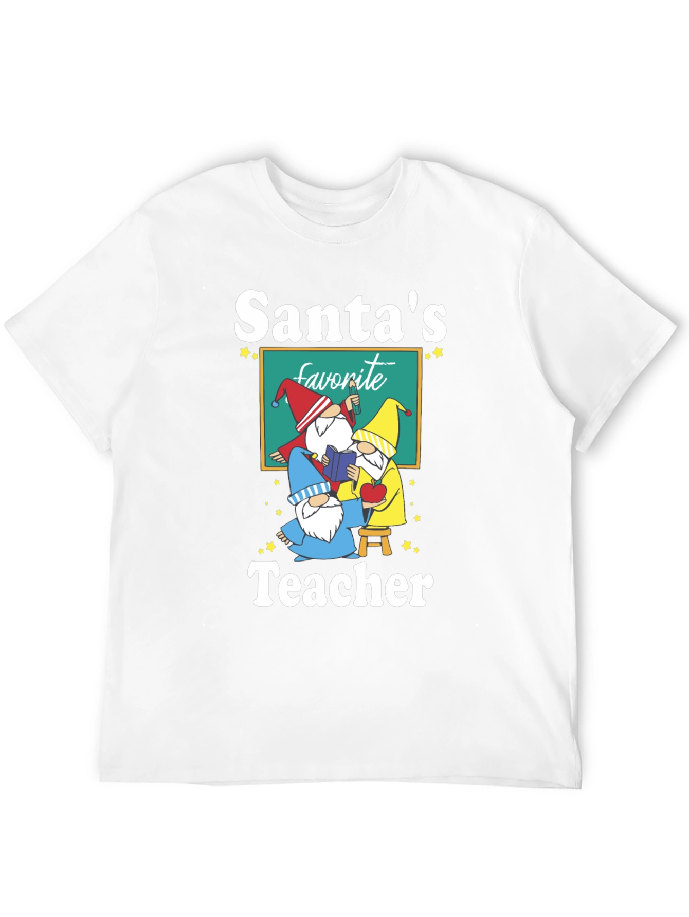 Black Santa's Favorite Teacher T-Shirt view 12
