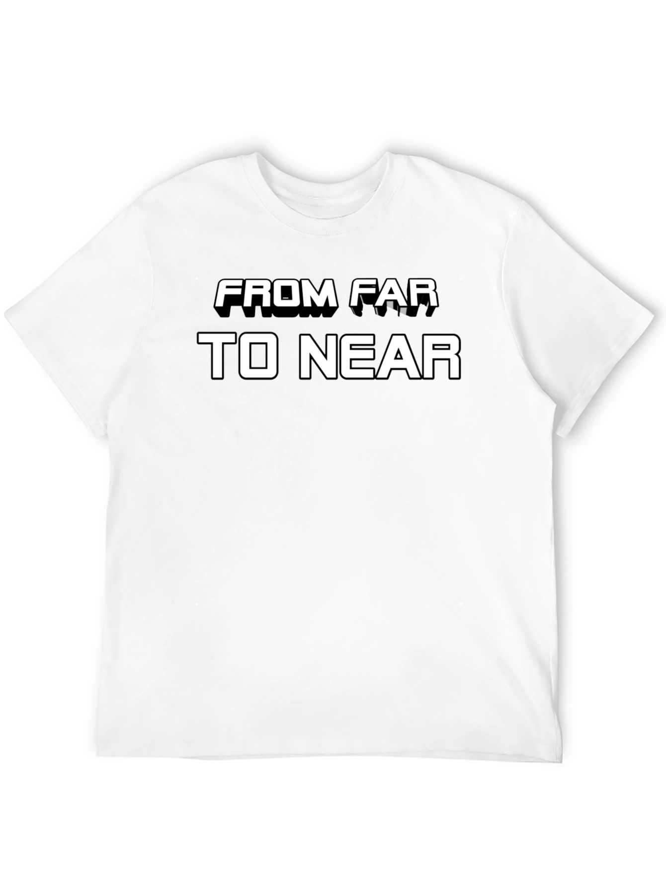 Black From Far to Near Black Graphic T-Shirt view 12