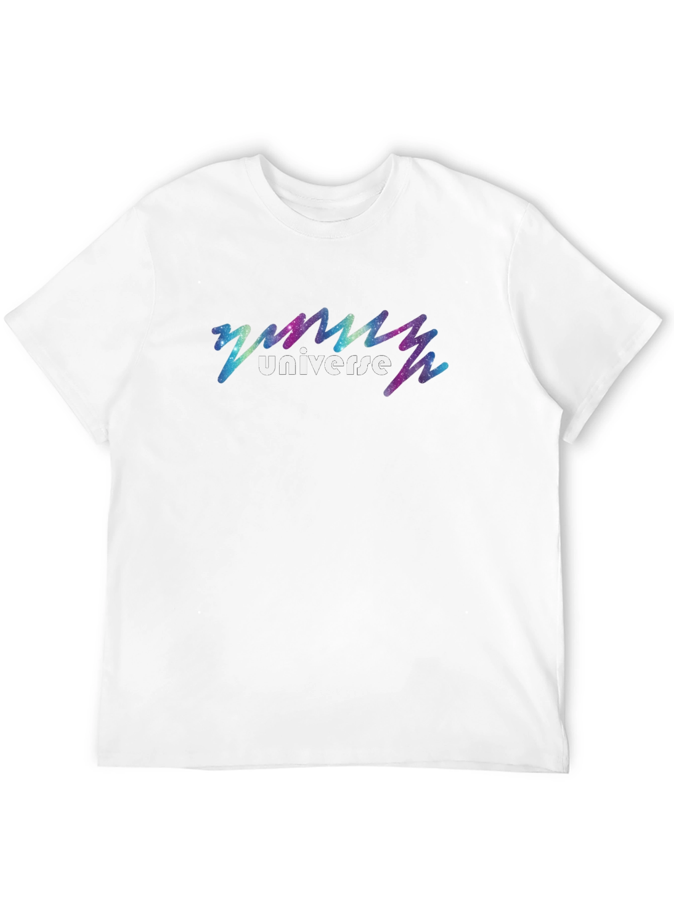 Black Universe Galaxy Graphic Black T-Shirt view 12