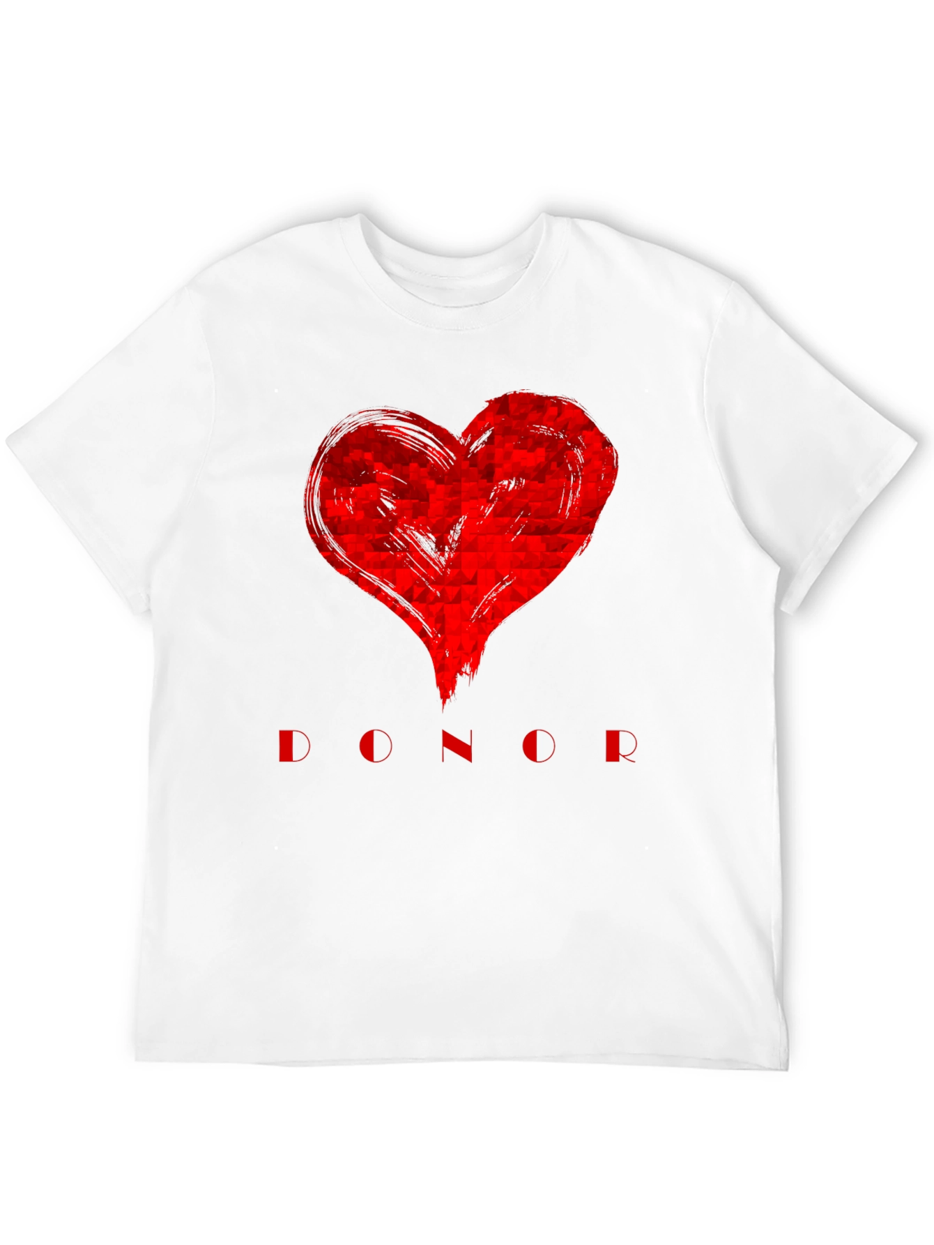 Black Red Heart Donor Graphic Tee - Unisex view 12