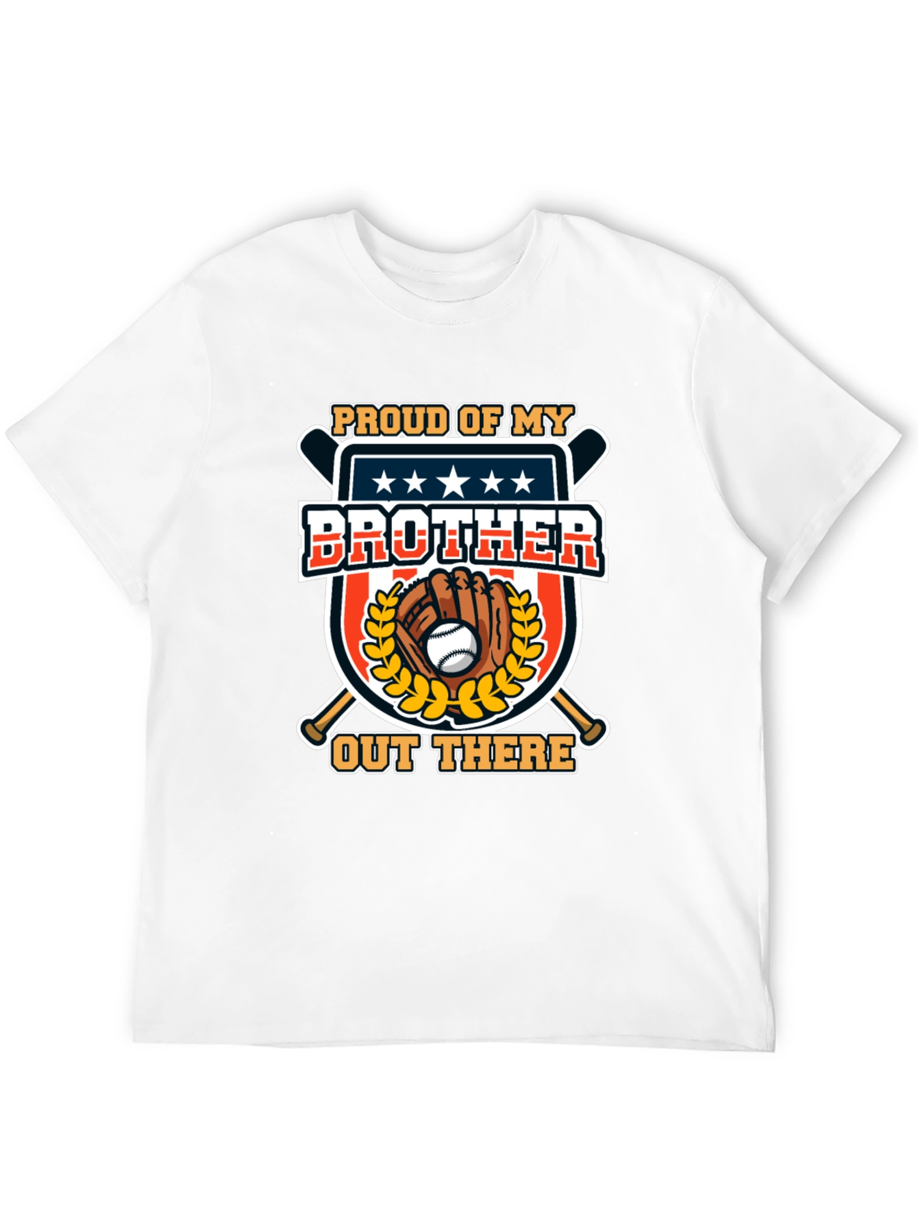 Black Proud Brother Baseball T-Shirt view 12