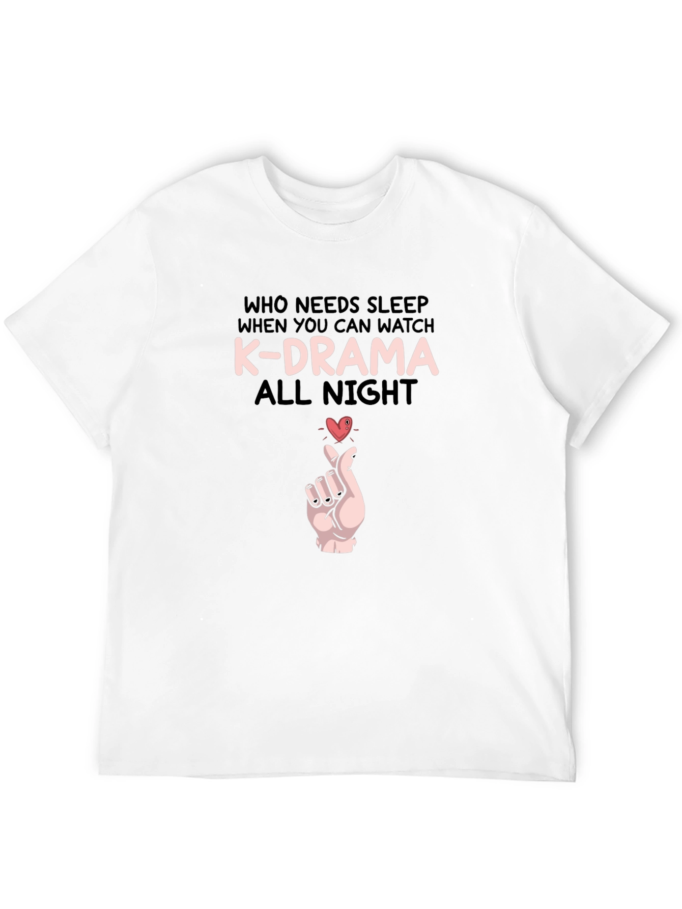 Black K-Drama All Night Graphic Tee view 12