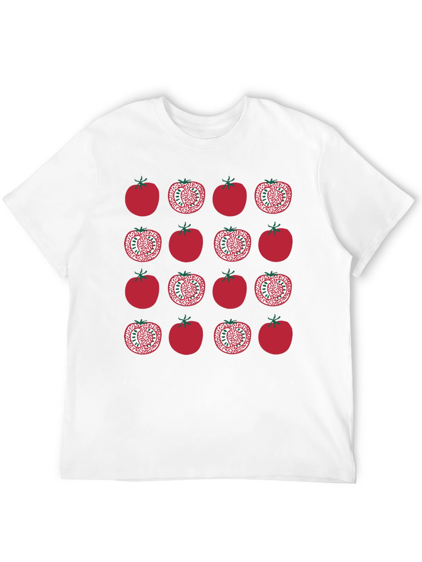 Black Tomato Pattern Black T-Shirt view 12