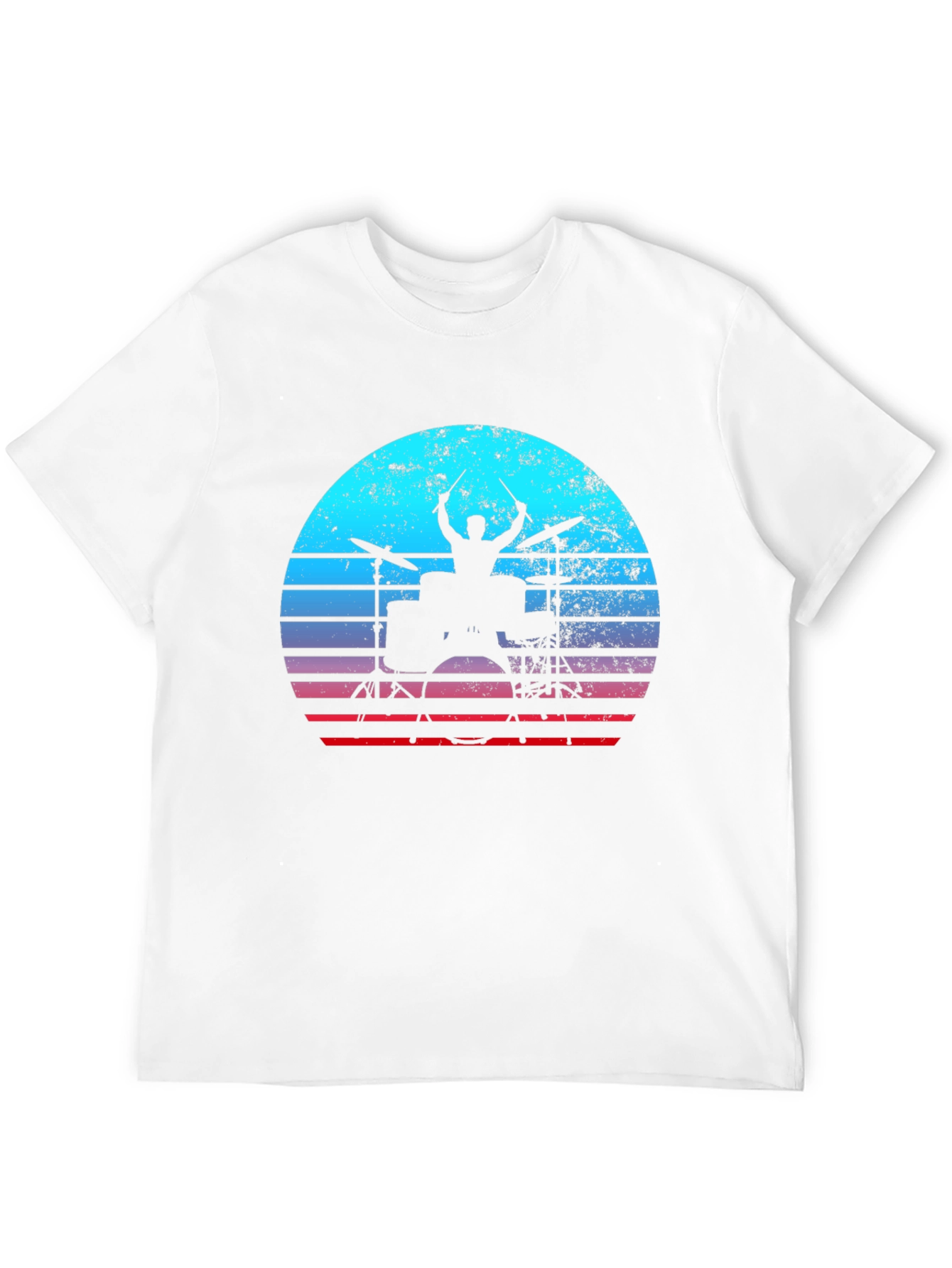 Black Drummer Sunset Graphic Tee - Music Lover Shirt view 12