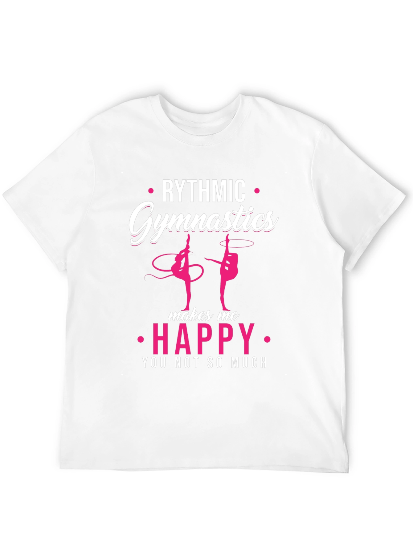 Black Rhythmic Gymnastics Happy T-Shirt view 12