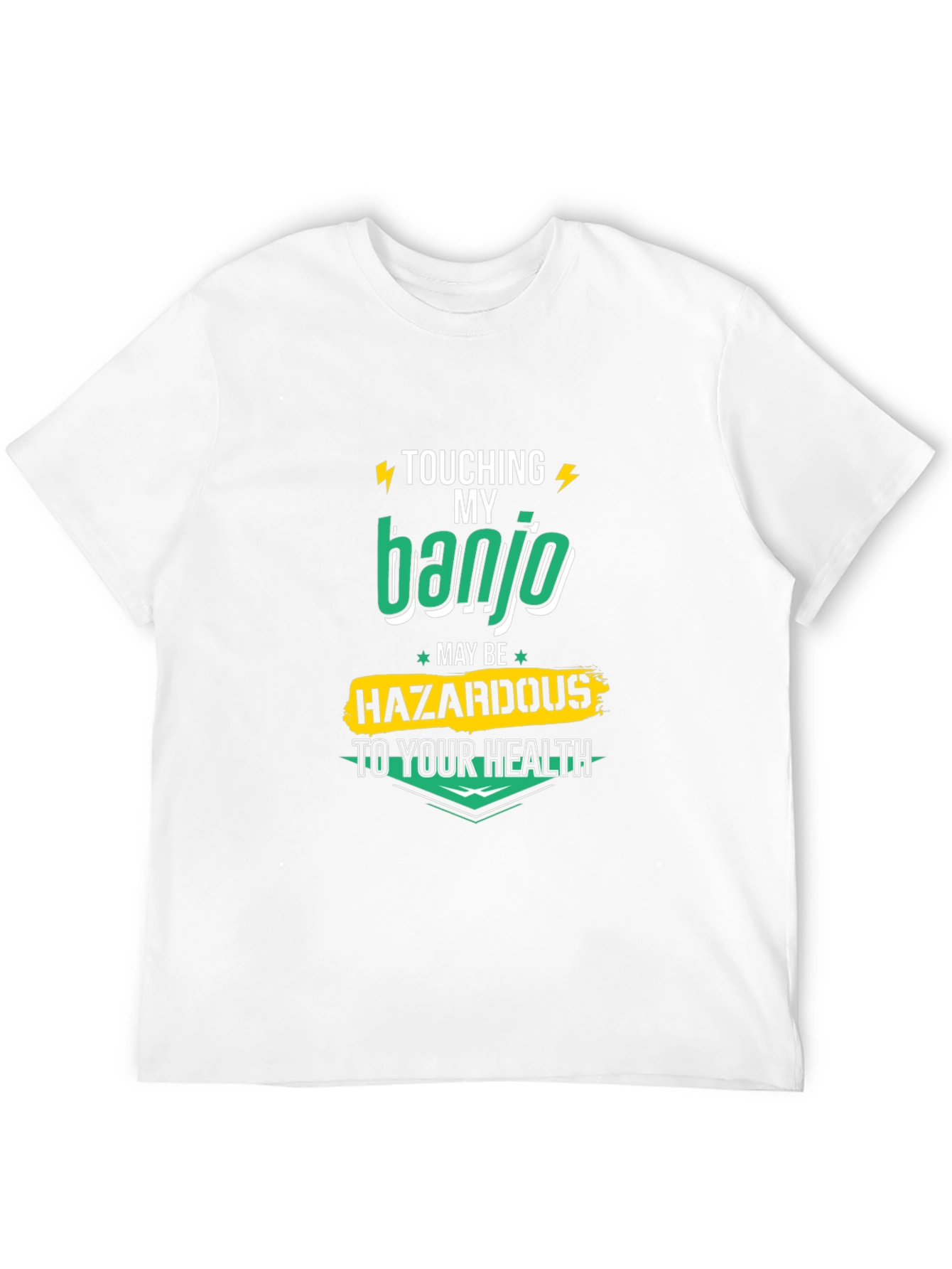 Black Banjo Hazardous T-Shirt - Funny Graphic Tee view 12