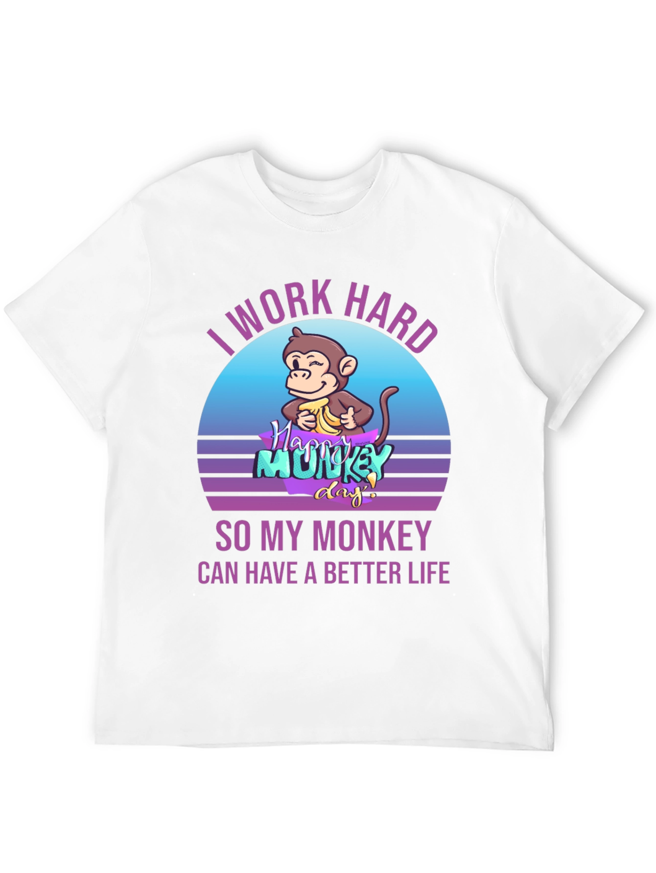 Black I Work Hard So My Monkey Can Have A Better Life Graphic Tee view 12