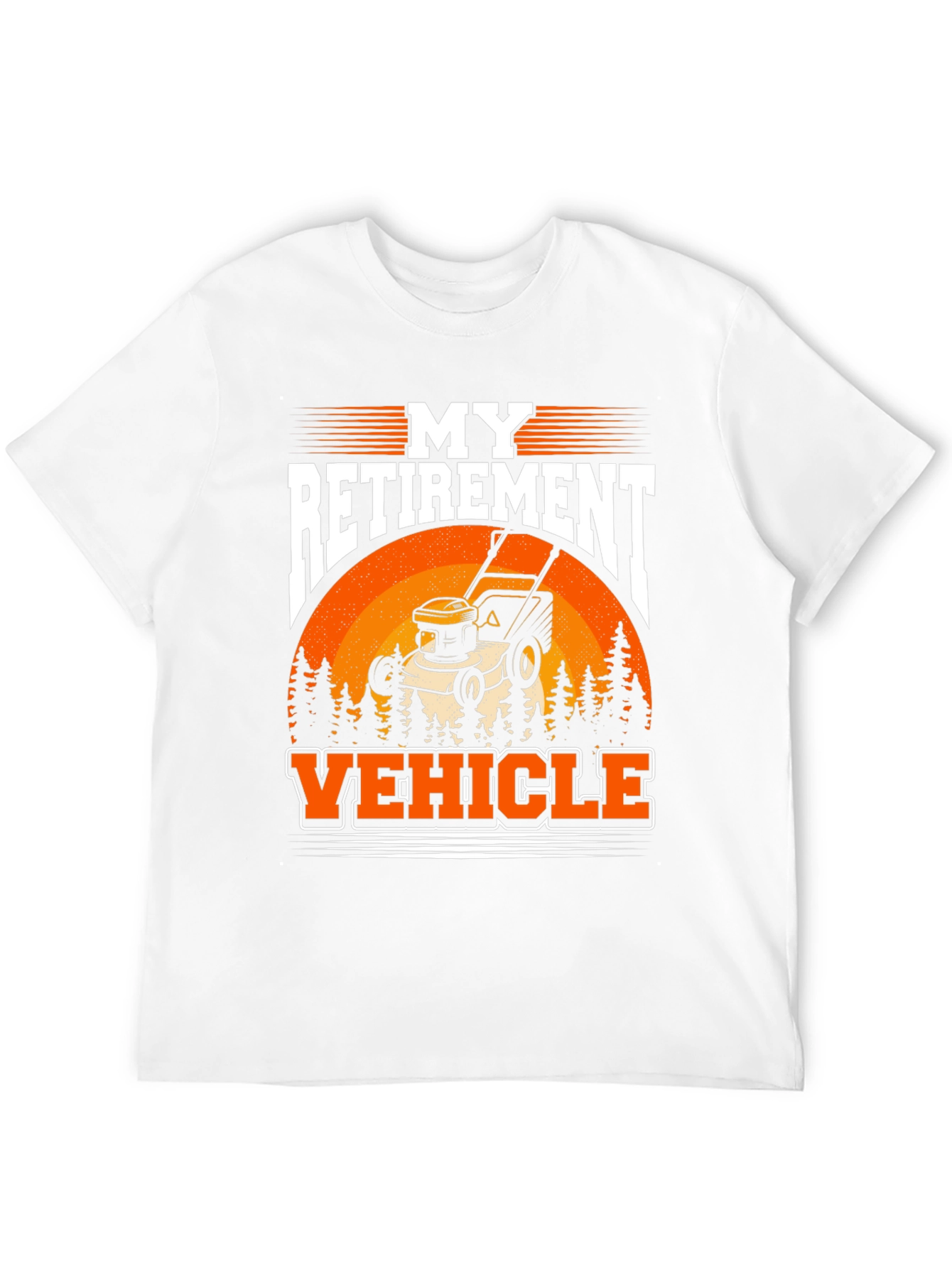 Black My Retirement Vehicle T-Shirt - Lawn Mower Graphic view 12