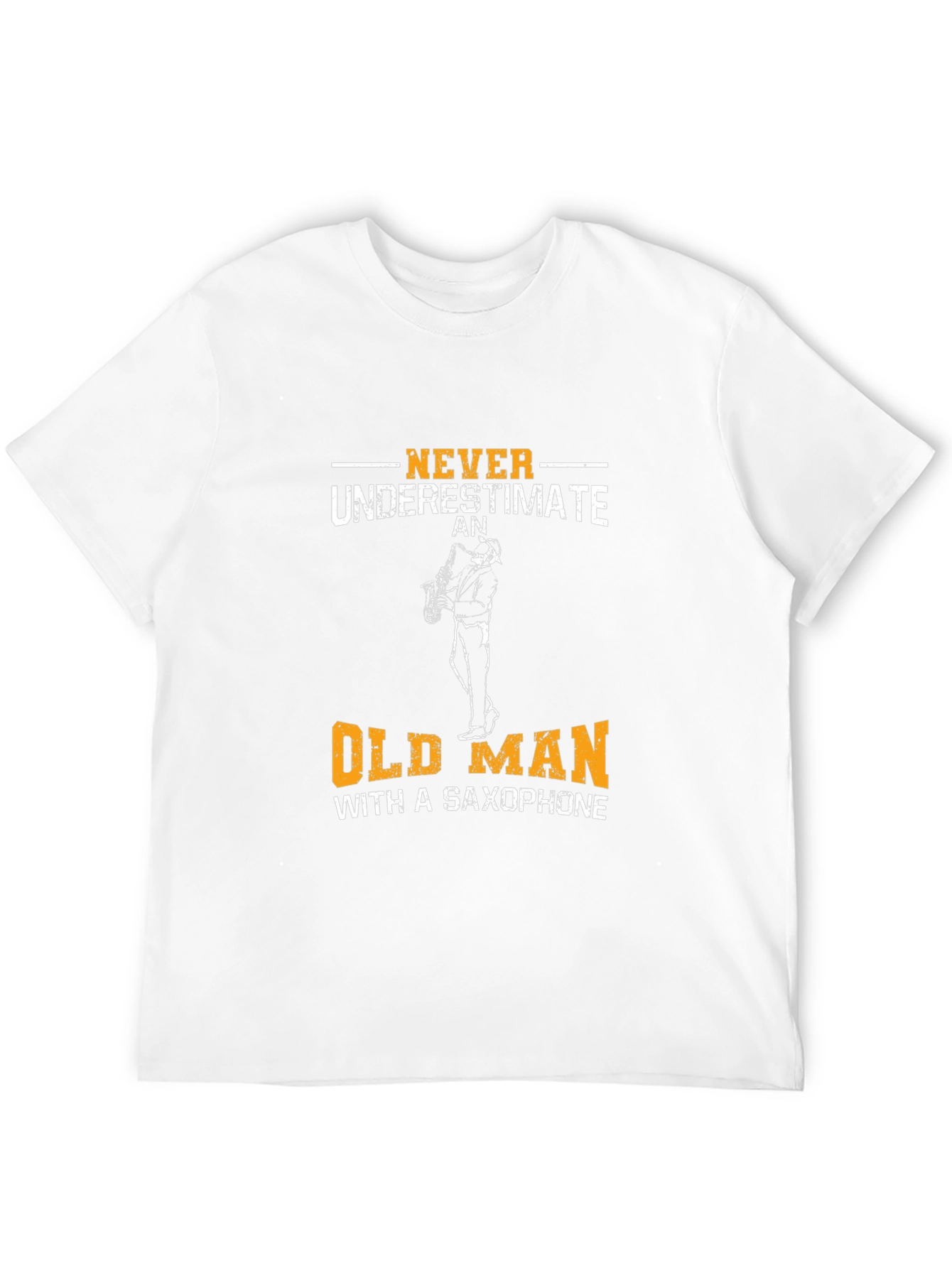 Black Never Underestimate Old Man with Saxophone T-Shirt view 12
