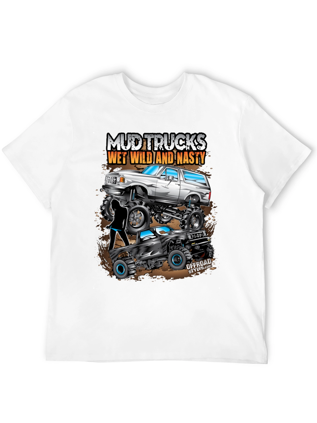 Black Mud Trucks T-Shirt: Wet, Wild, and Nasty Off-Road Style view 12