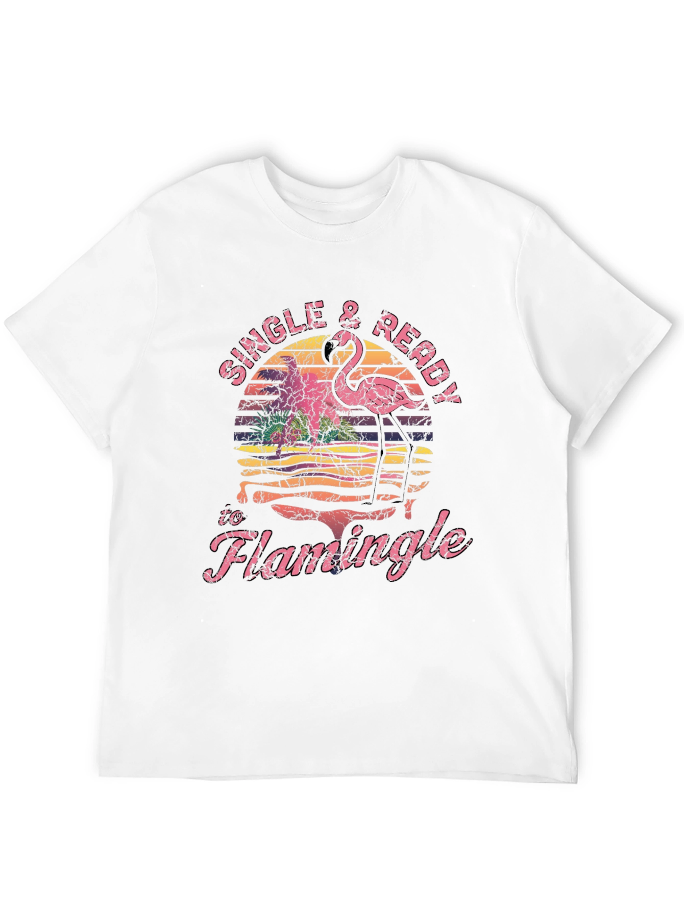 Black Single & Ready to Flamingo T-Shirt view 12