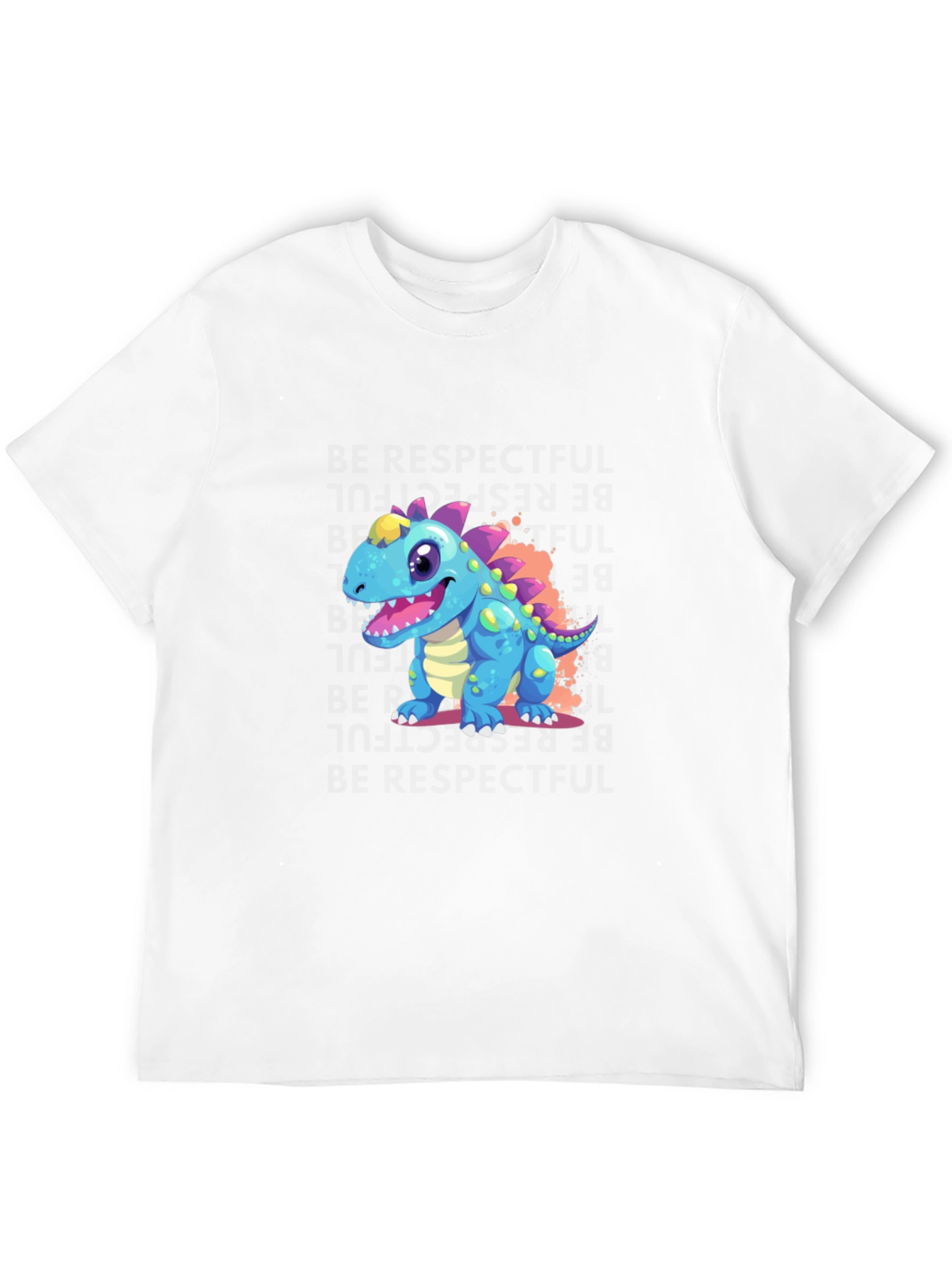 Black Cartoon Dinosaur Graphic Tee - Fun & Unique! view 12