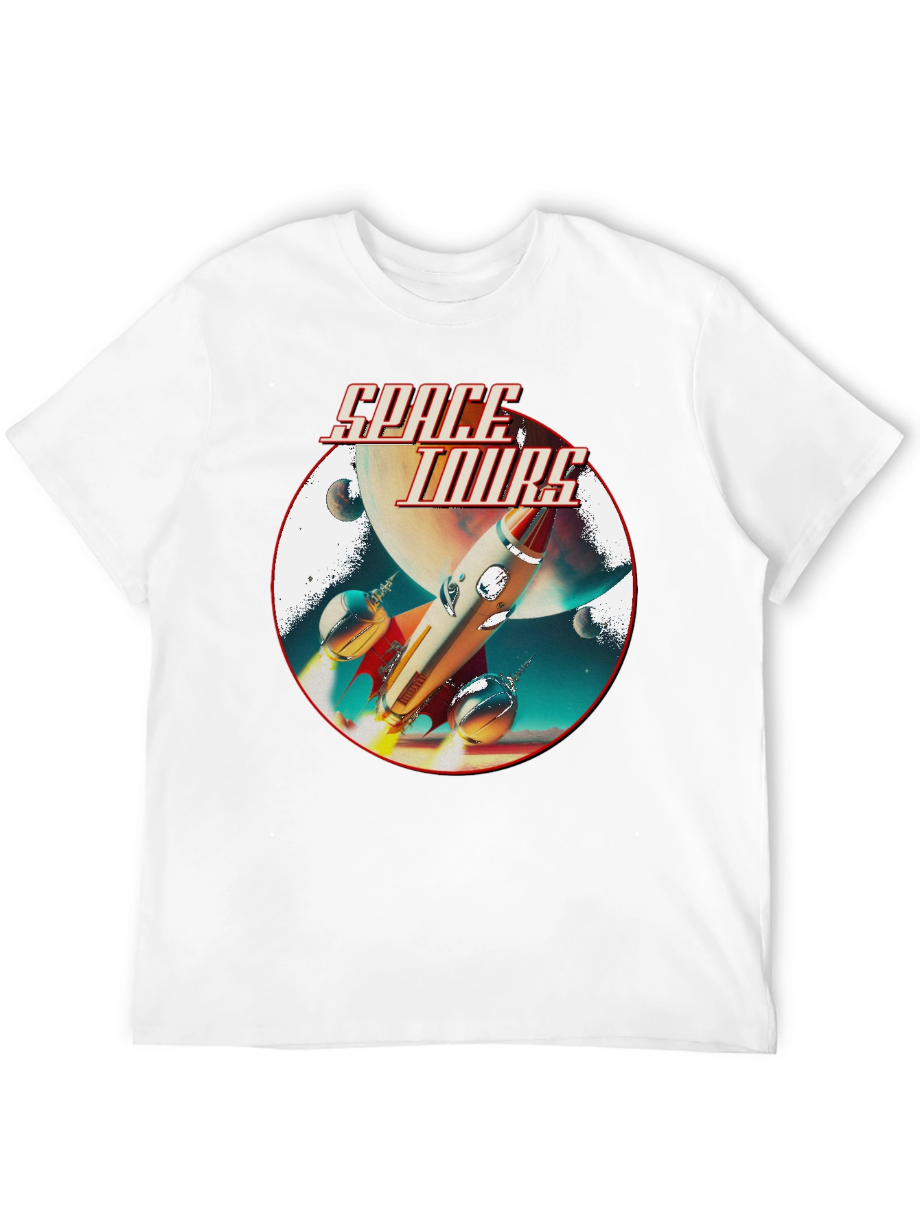 Black Space Tours Black T-Shirt view 12