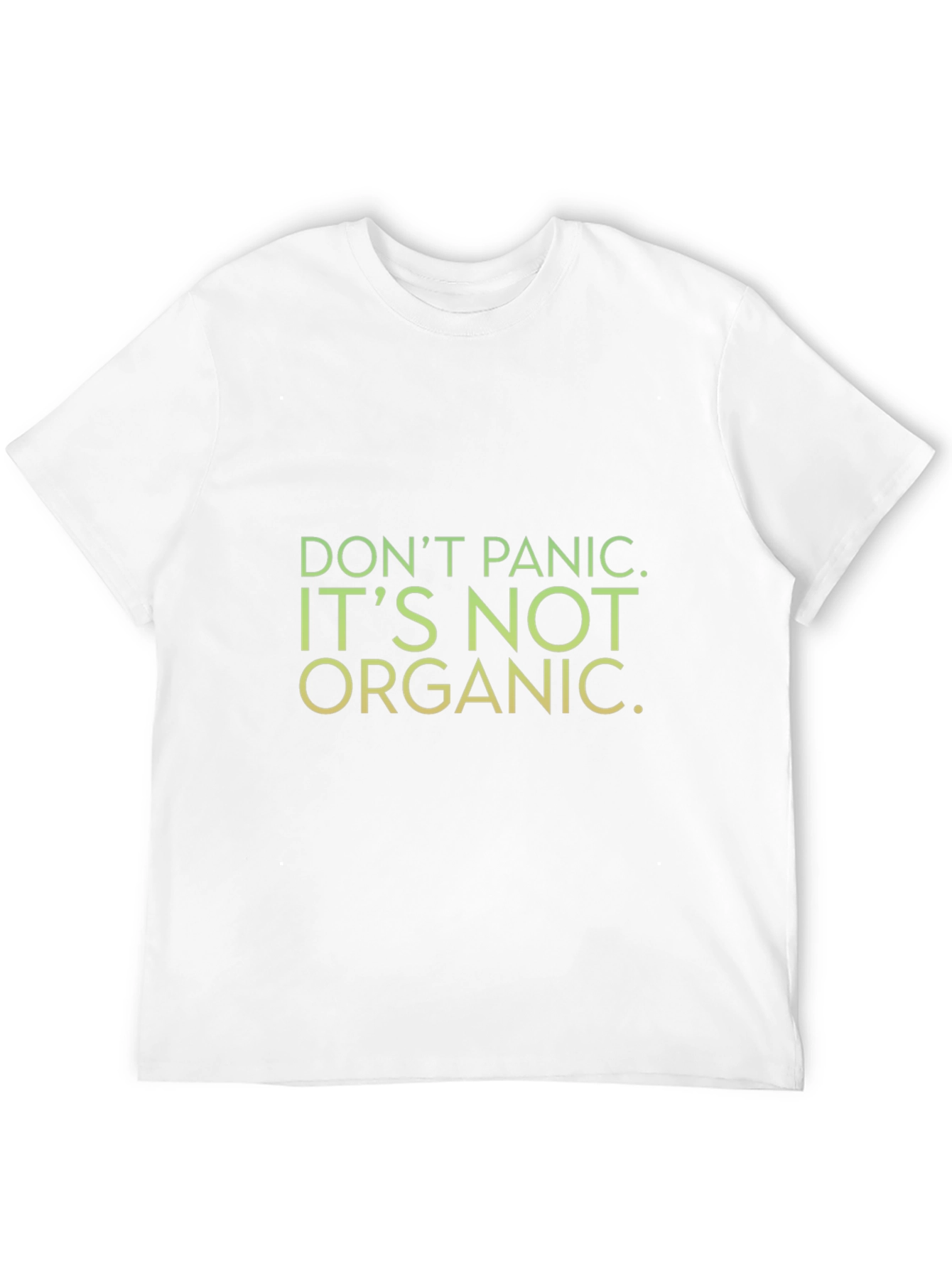Black Funny Slogan Tee - Don't Panic, It's Not Organic view 12