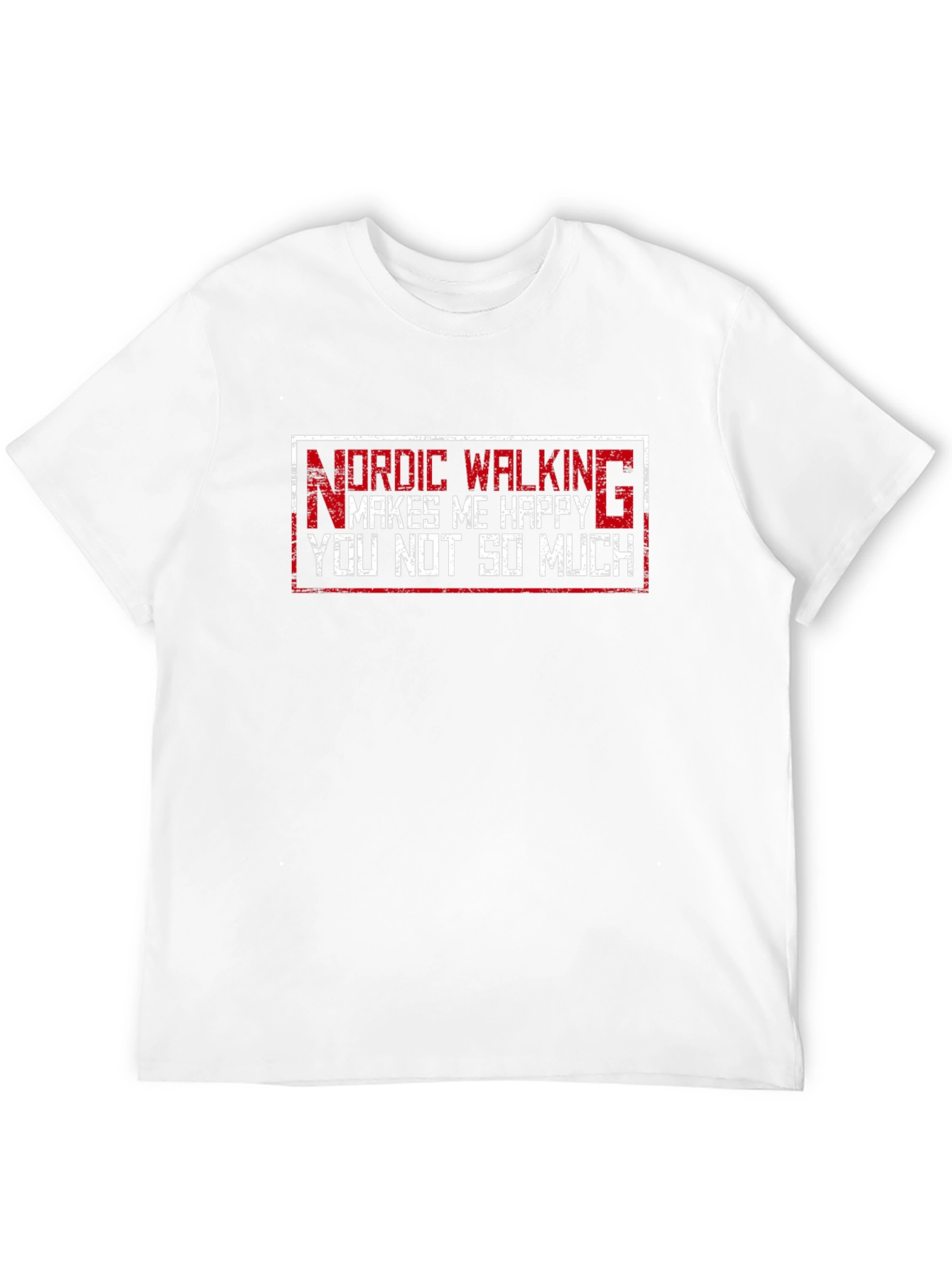 Black Nordic Walking T-Shirt - Makes Me Happy Graphic Tee view 12