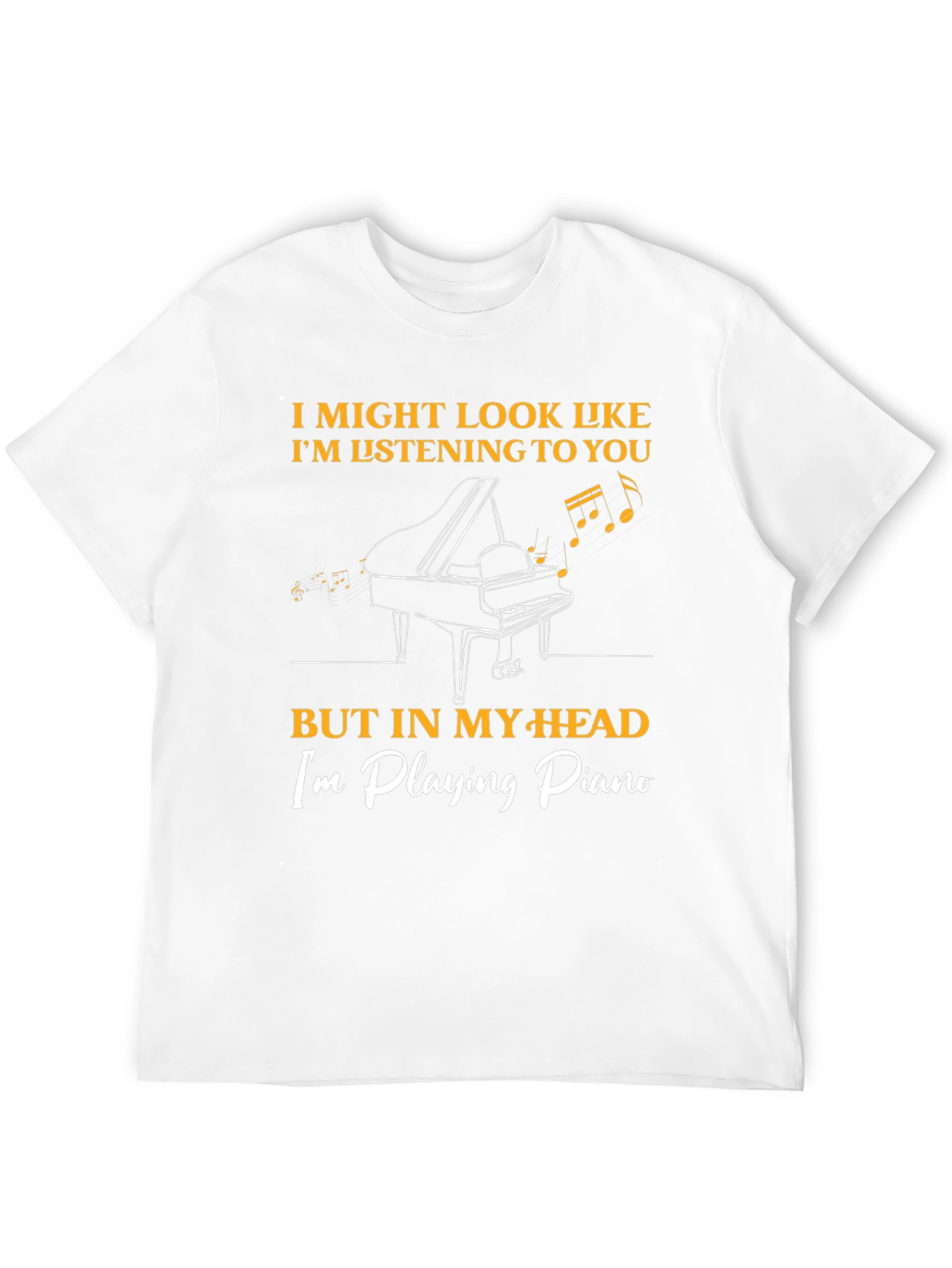 Black Piano Player T-Shirt - Musician Humor Tee view 12