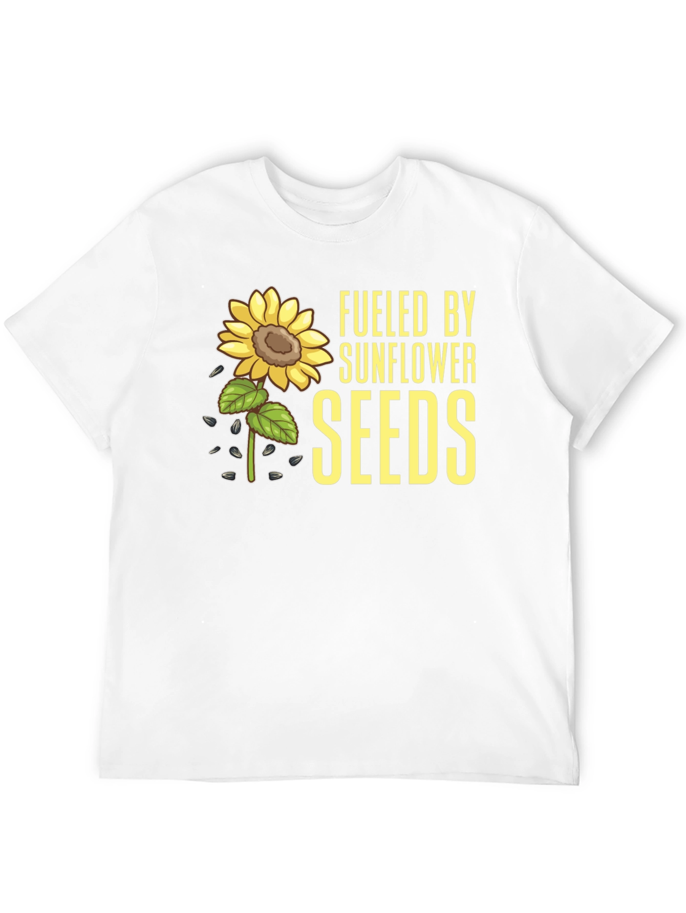 Sunflower Seeds Graphic Tee - Black Cotton T-Shirt - 12