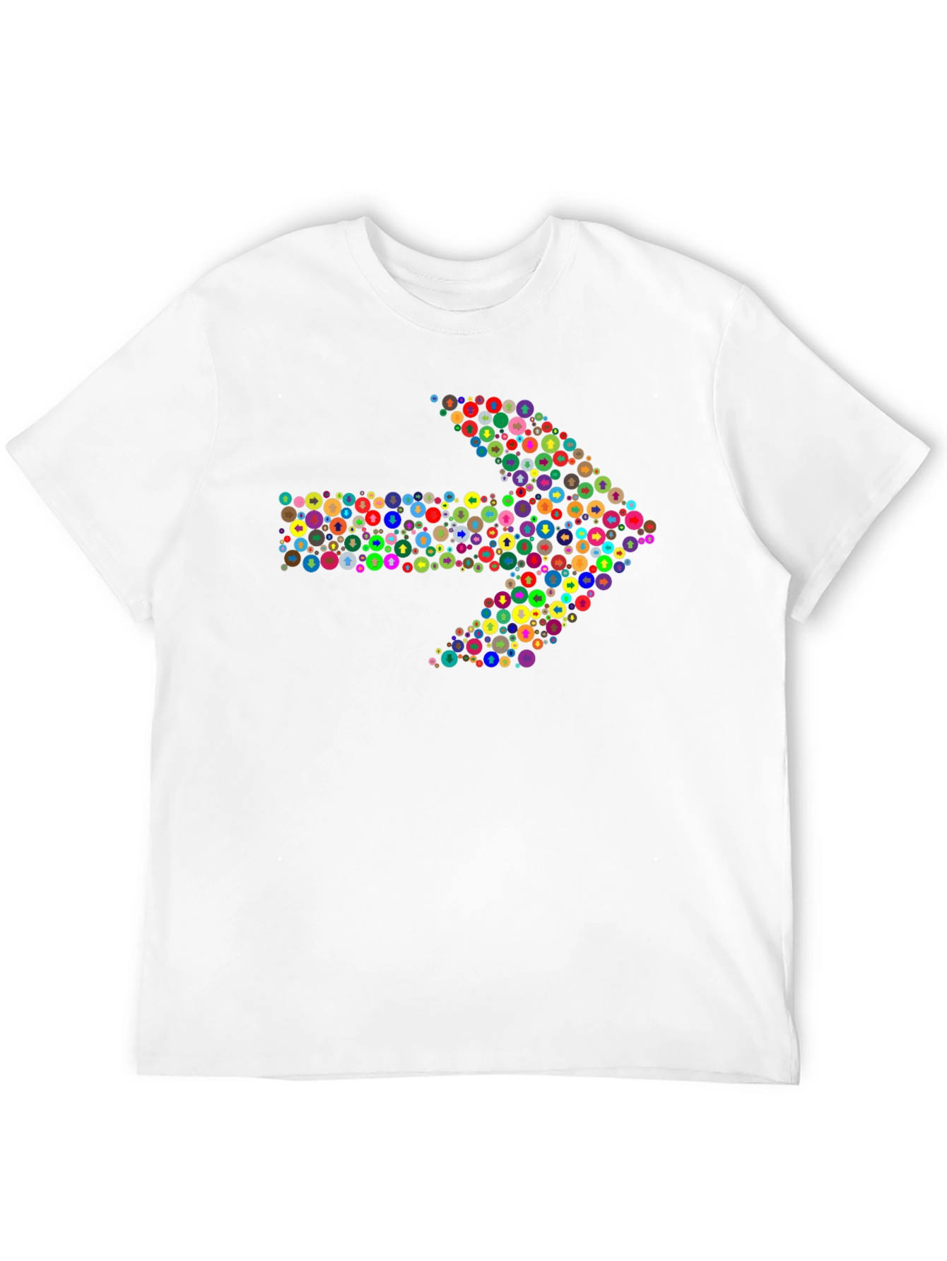 Black Colorful Arrow Graphic T-Shirt view 12