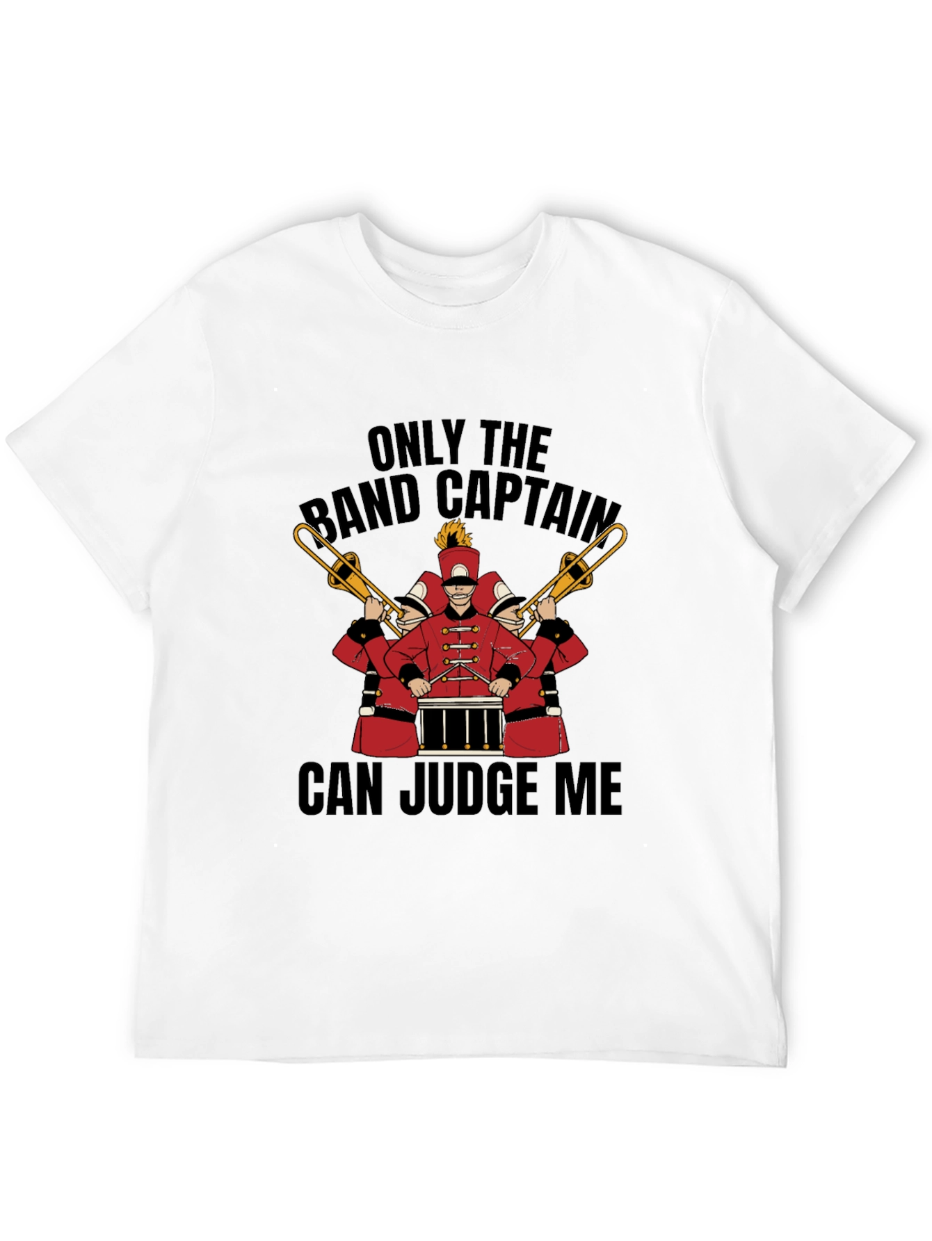 Black Band Captain Judge Me Graphic T-Shirt view 12