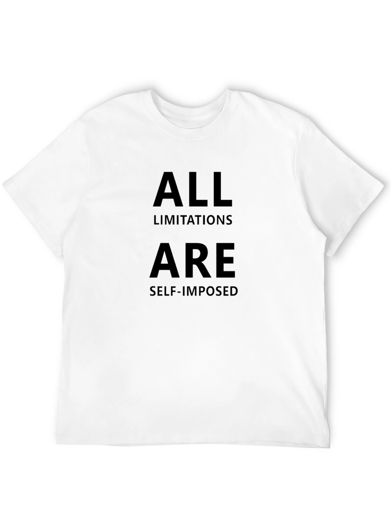 Black All Limitations Are Self-Imposed Graphic Tee view 12