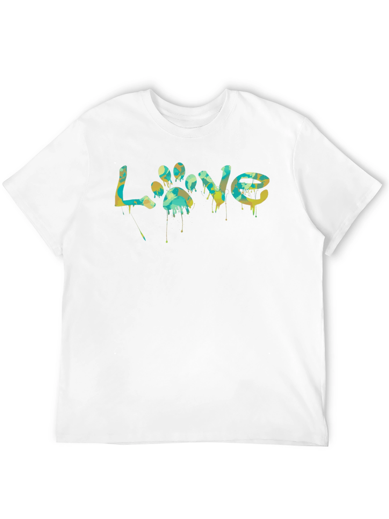 Black Love Paw Print Graphic T-Shirt - Unisex view 12