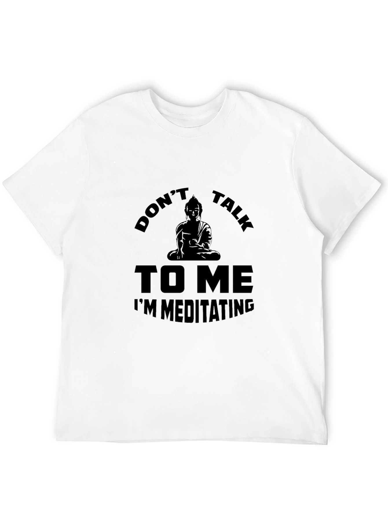 Black Don't Talk to Me Meditating T-Shirt view 12