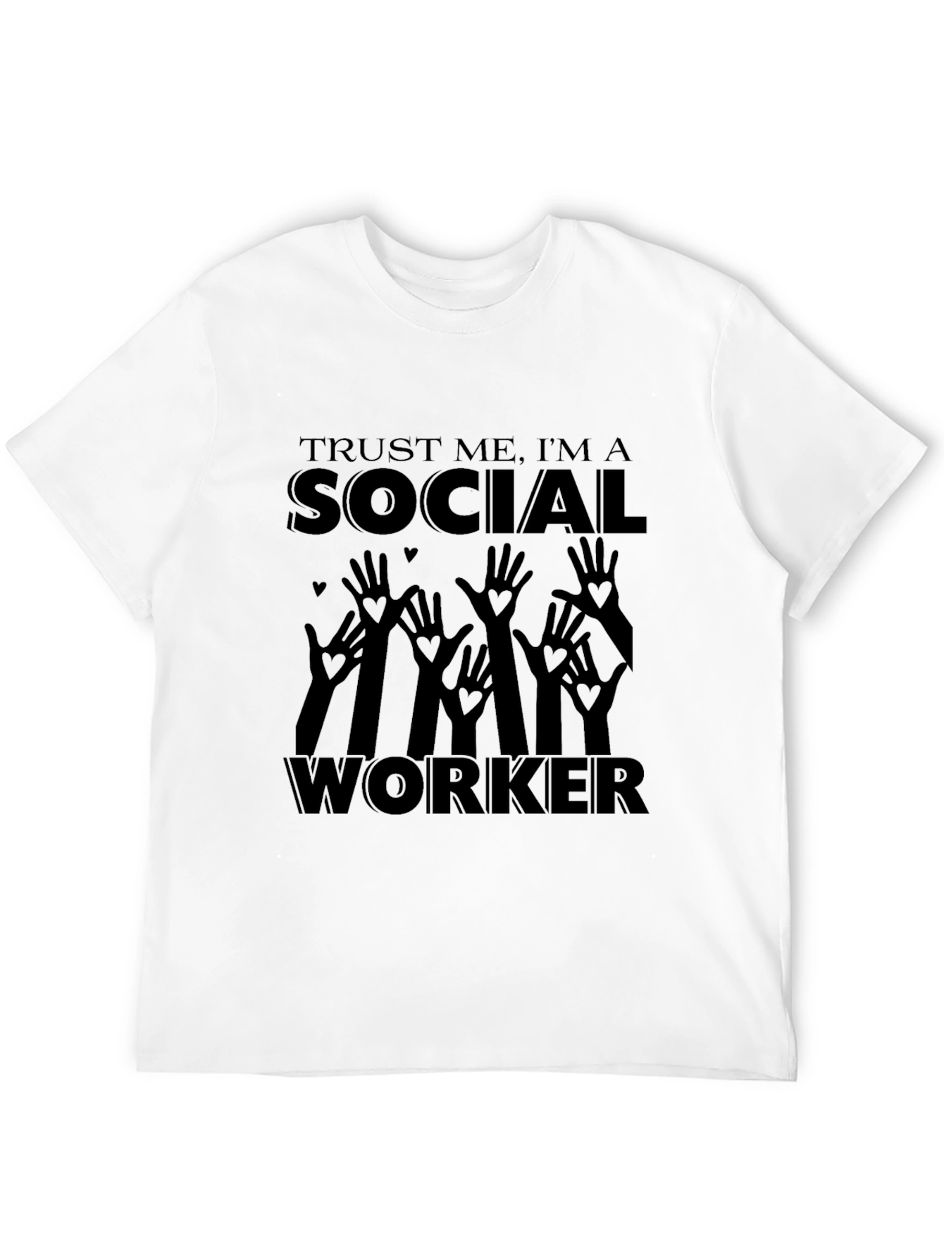 Black Social Worker T-Shirt - Trust Me Design view 12
