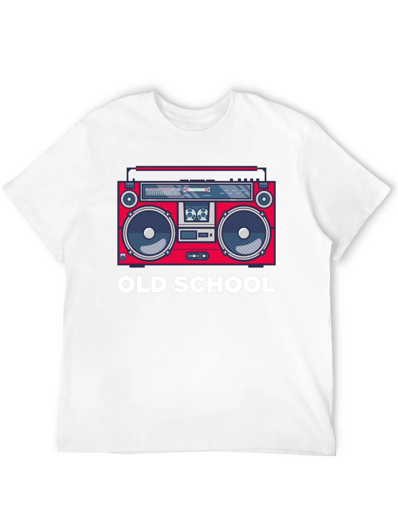 Black Old School Boombox Graphic T-Shirt view 12