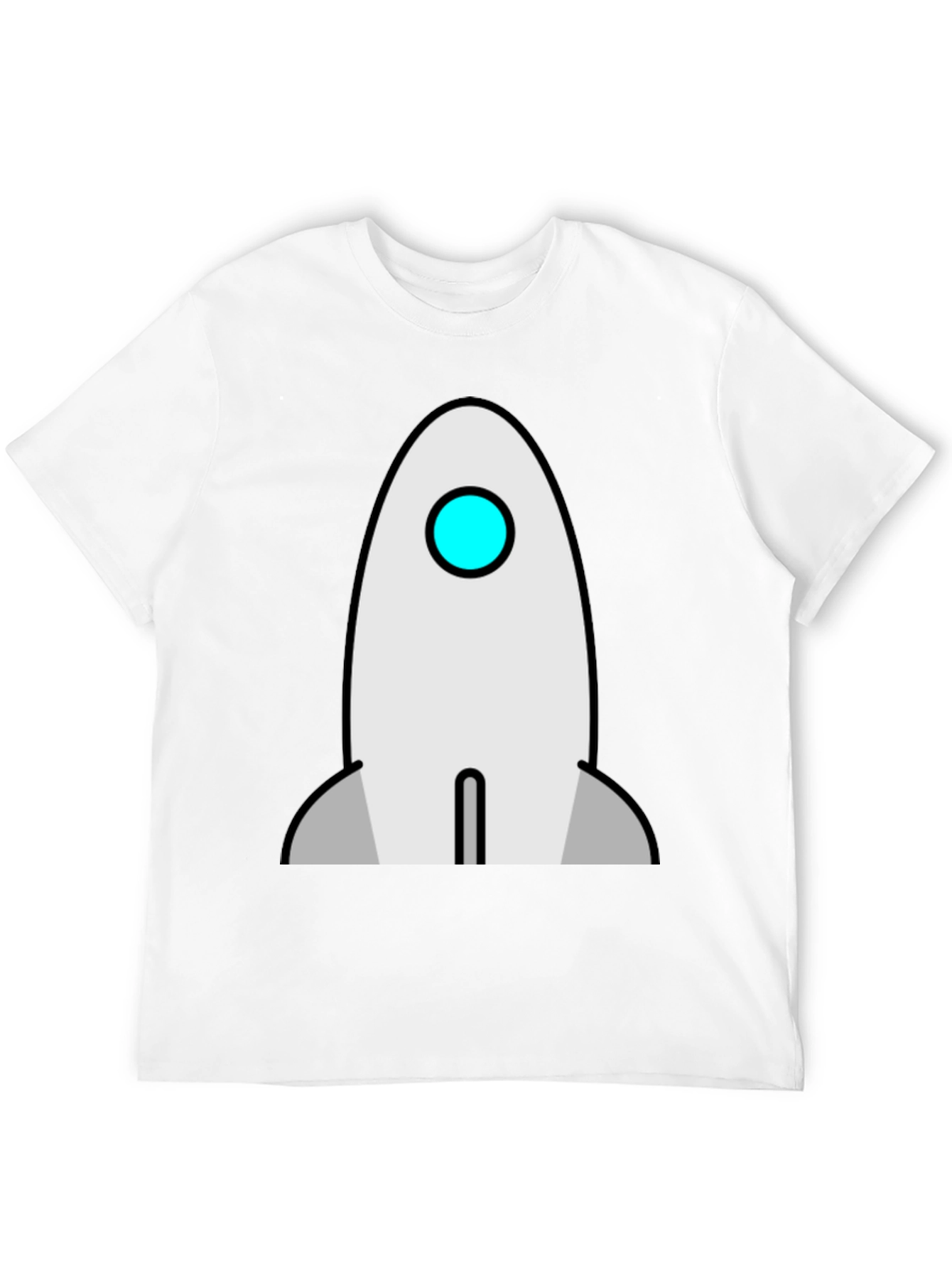 Black Rocket Graphic T-Shirt - Black Cotton Crew Neck Tee view 12