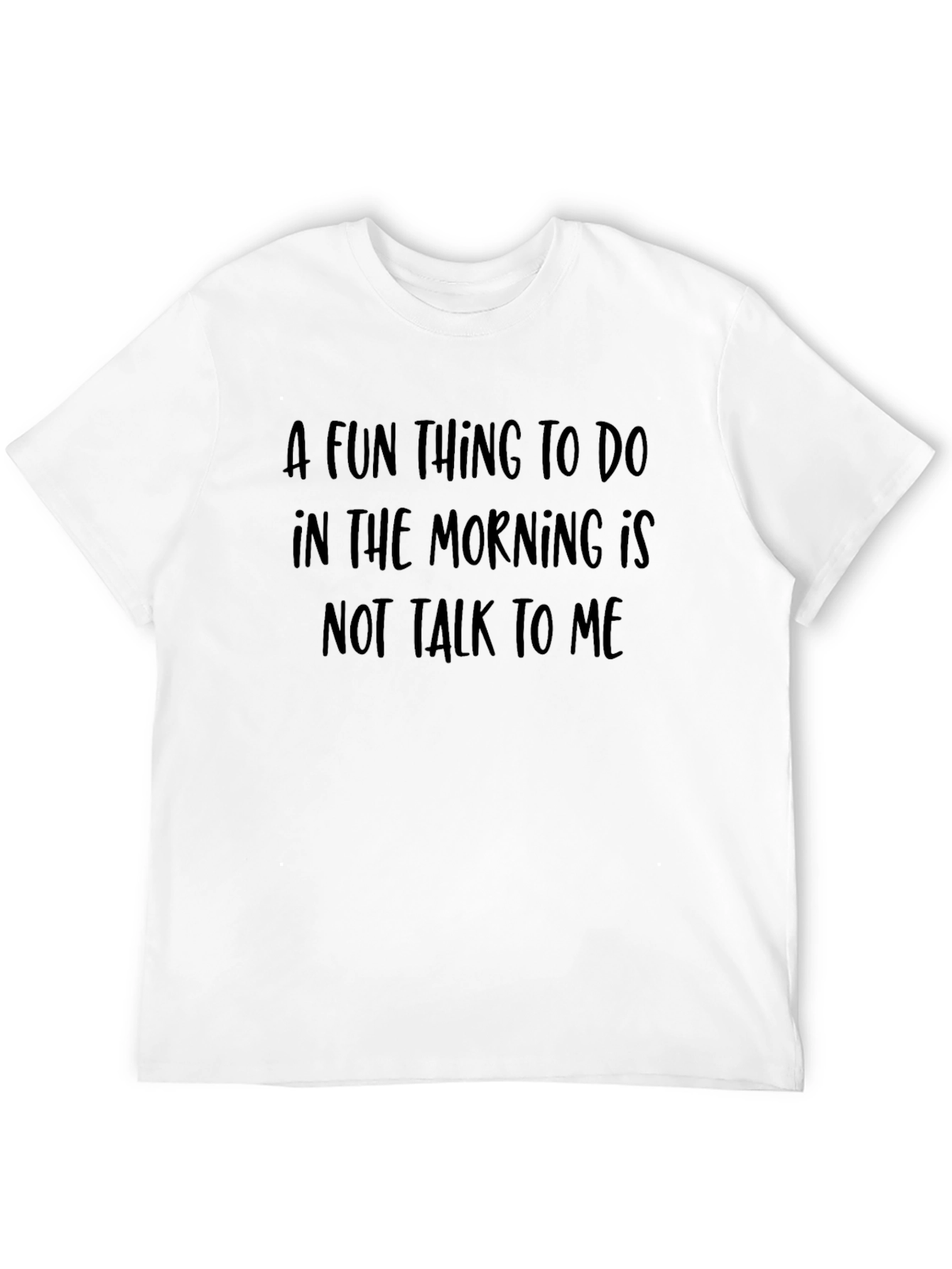 Black Funny Morning Graphic Tee - Sarcastic Introvert T-Shirt view 12