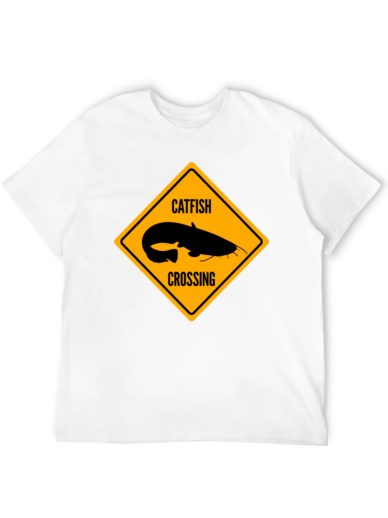 Black Catfish Crossing Graphic T-Shirt - Black view 12