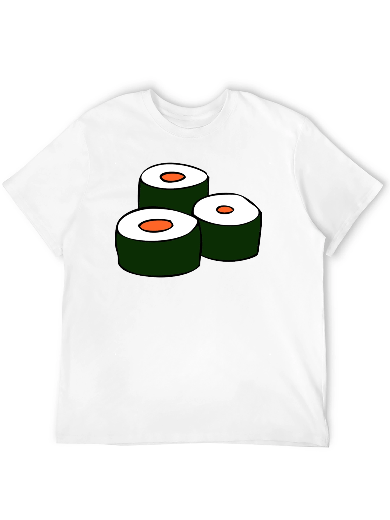 Black Sushi Roll Graphic Tee - Unique Foodie T-Shirt view 12