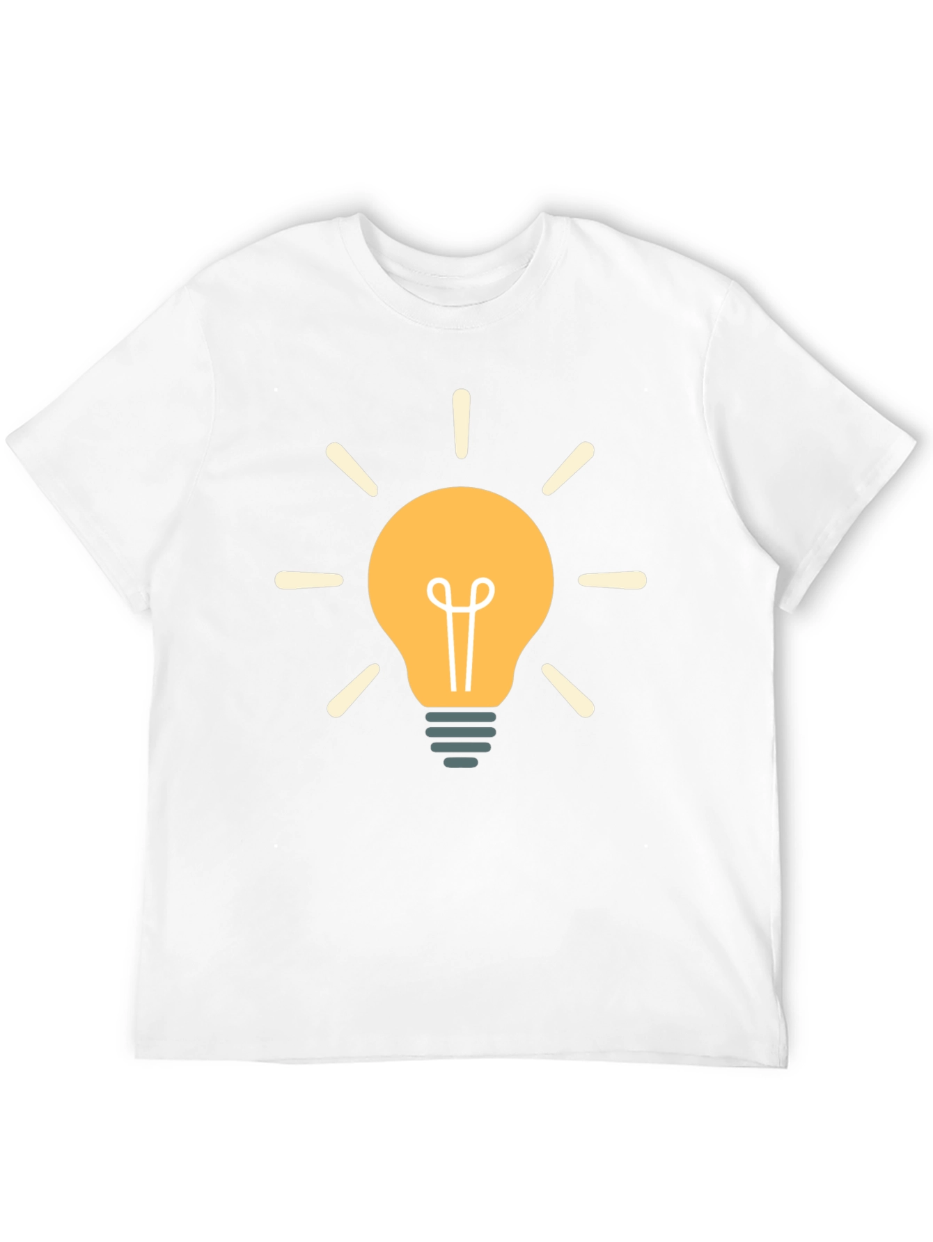 Black Creative Idea Lightbulb Graphic Black T-Shirt view 12