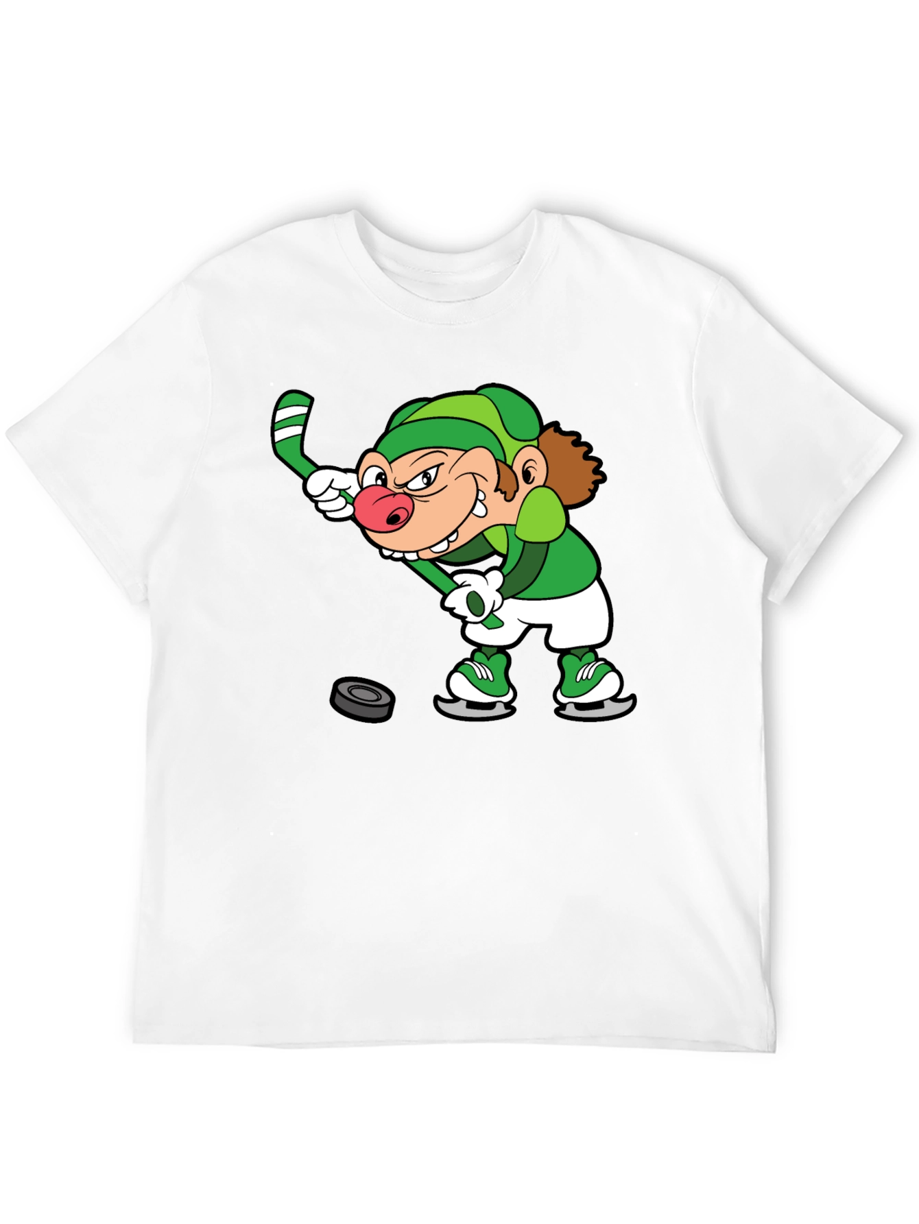 Black Leprechaun Hockey Black T-Shirt view 12