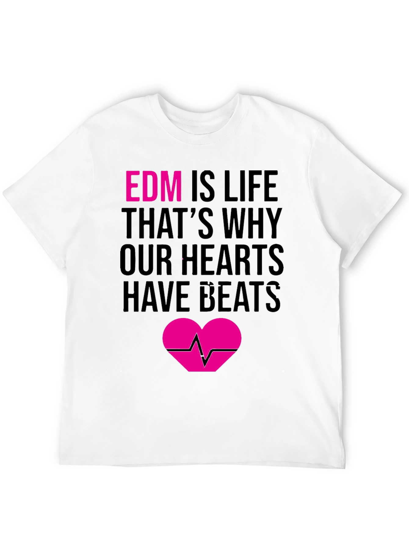 Black EDM is Life Graphic Tee - Music Lover T-Shirt view 12