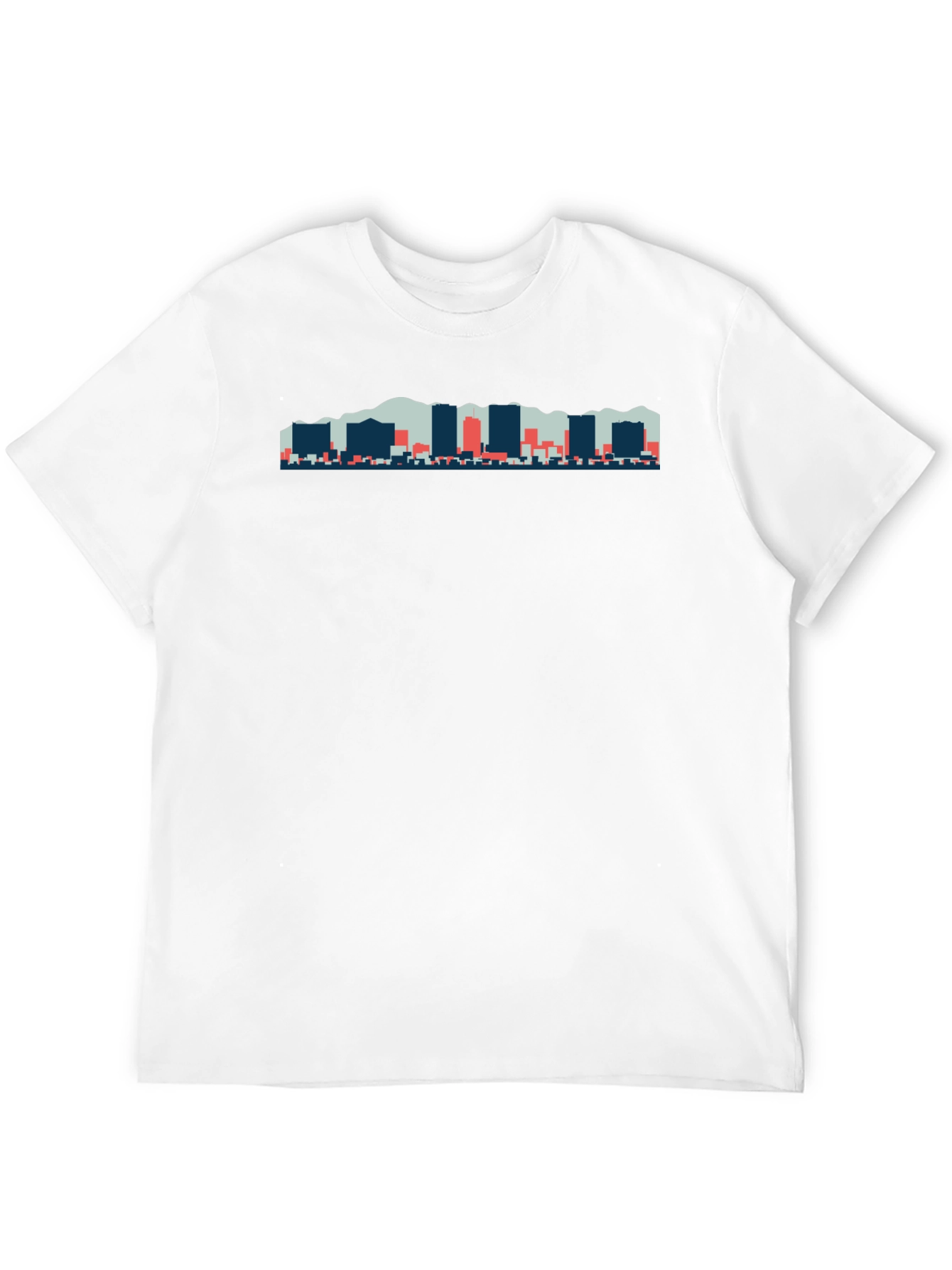 Black Abstract City Skyline T-Shirt view 12