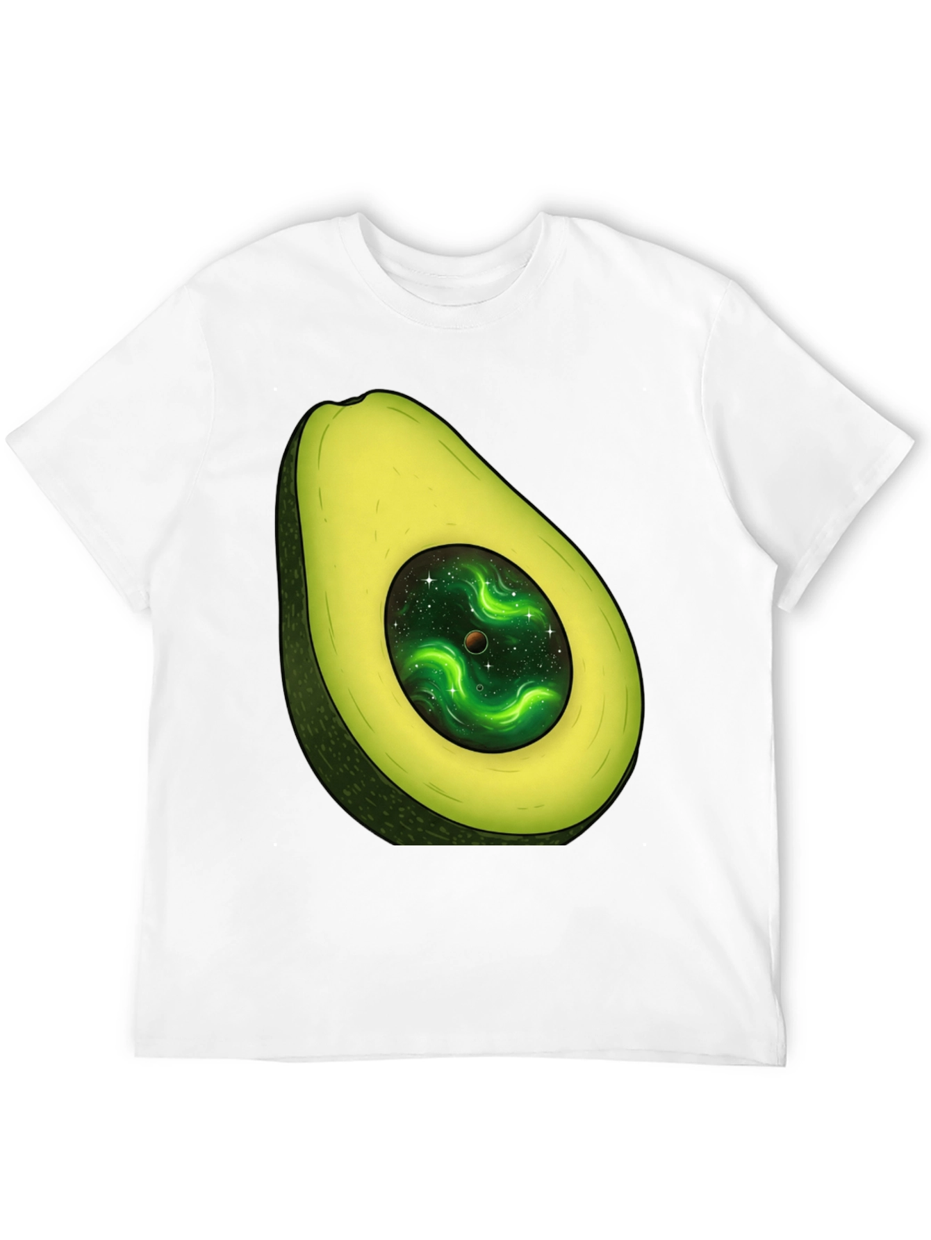 Black Avocado Galaxy T-Shirt - Stylish Unisex Graphic Tee view 12