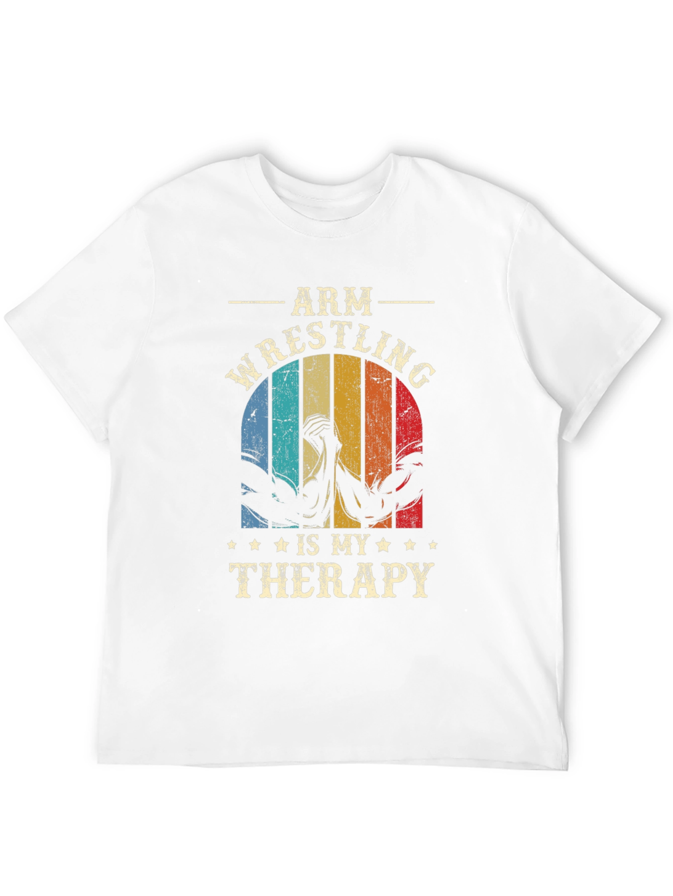 Black Arm Wrestling Therapy T-Shirt view 12
