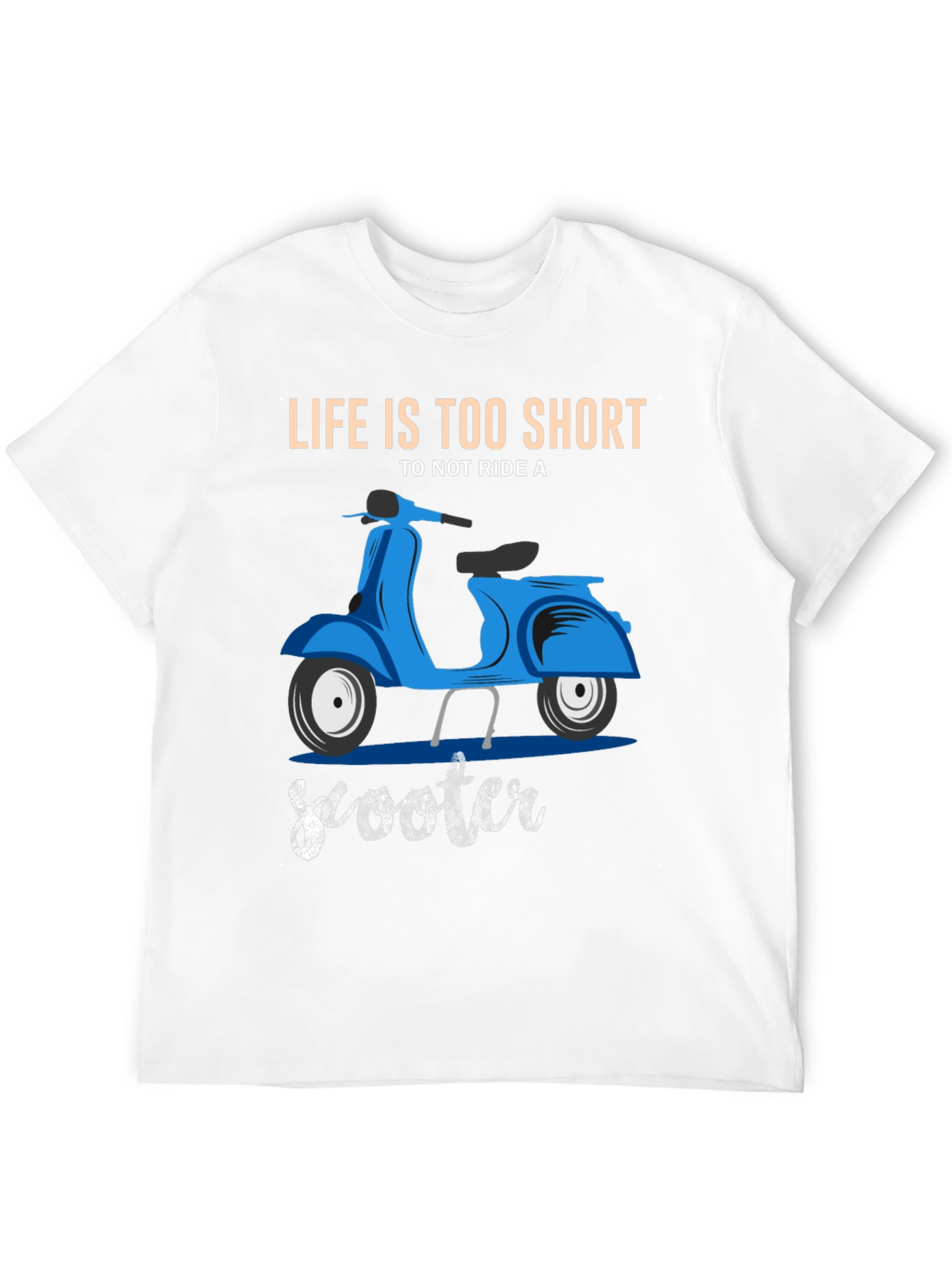 Black Life's Too Short Scooter T-Shirt view 12