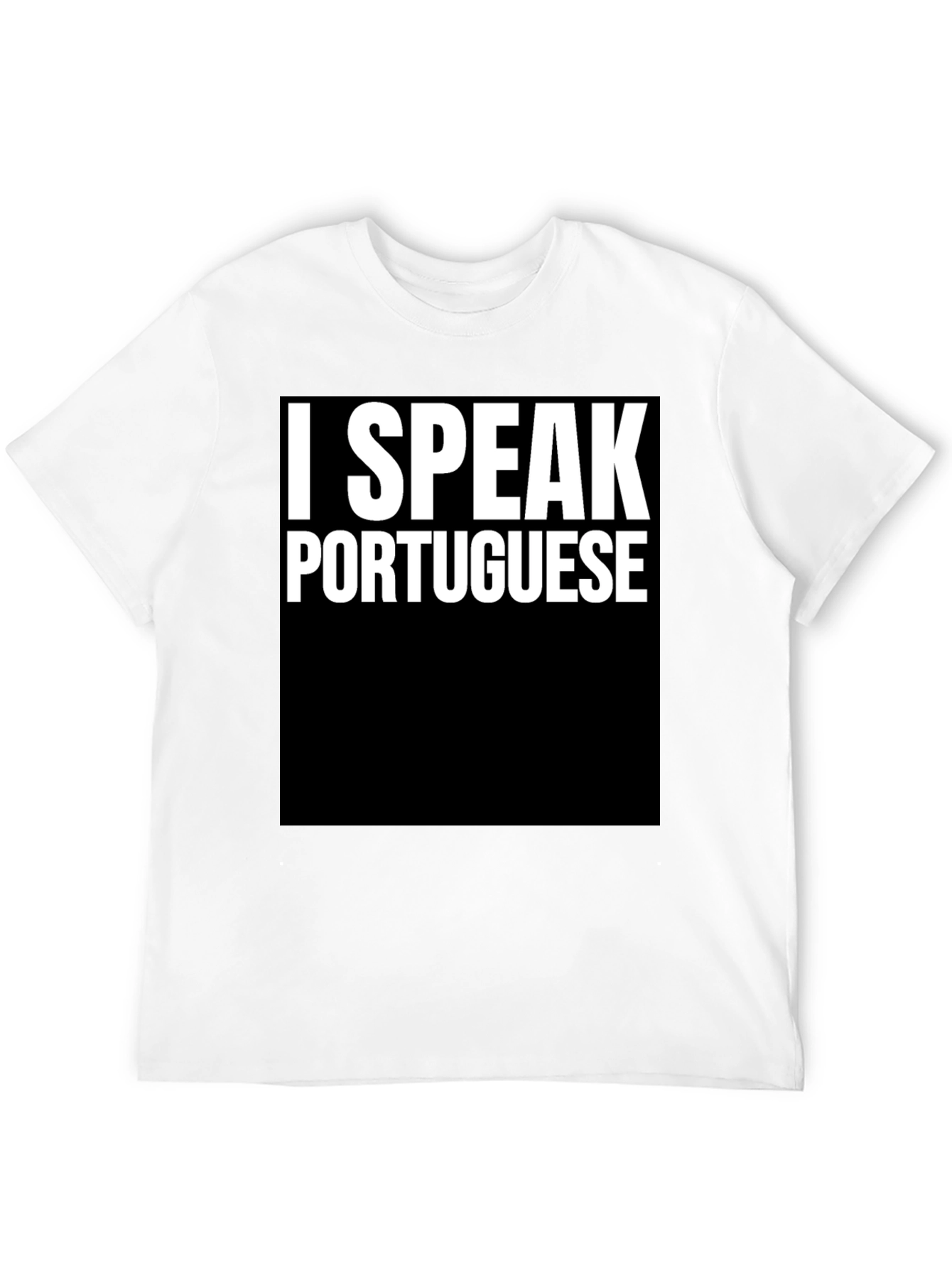 Black I Speak Portuguese Black Graphic Tee view 12