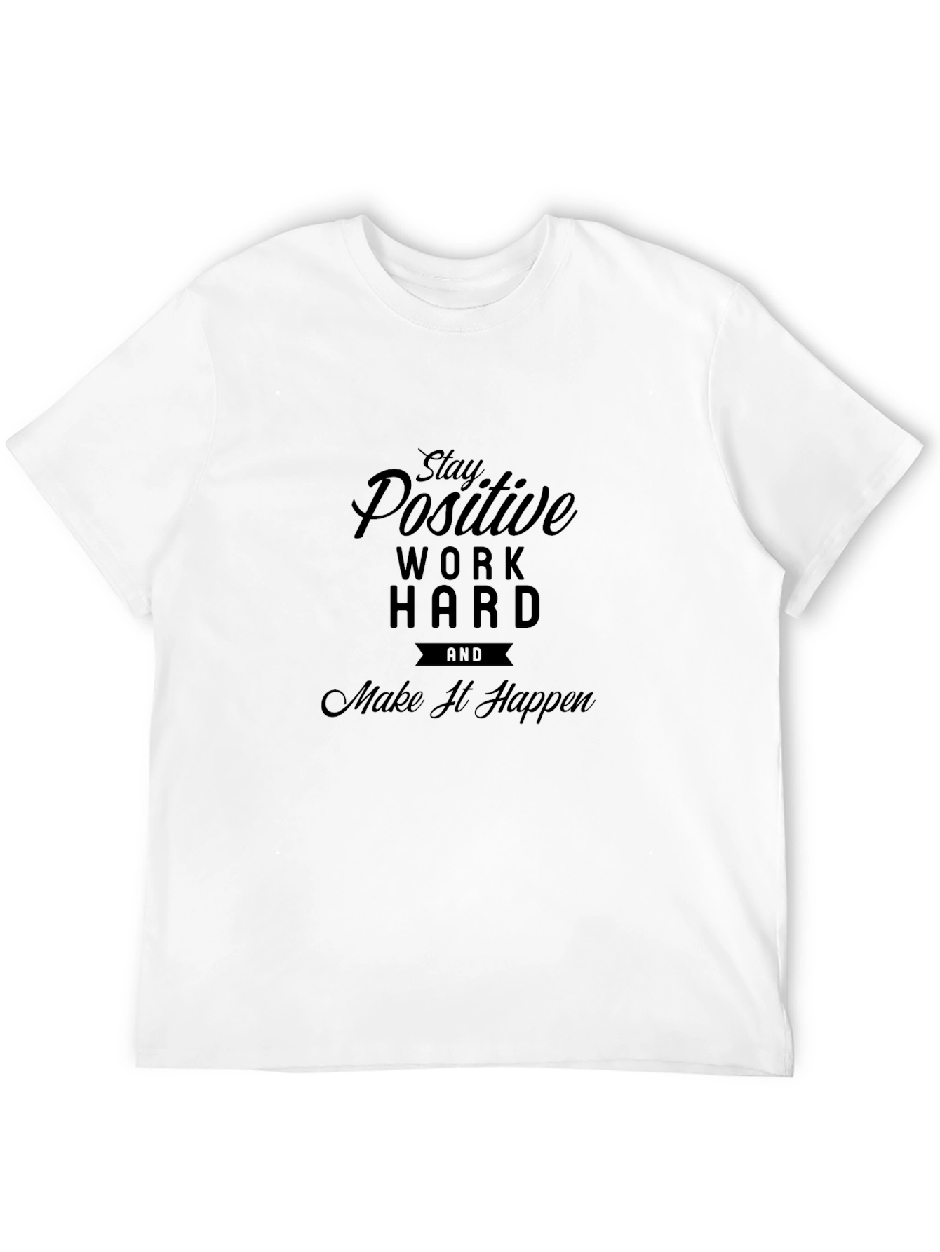 Black Stay Positive T-Shirt - Motivational Graphic Tee view 12