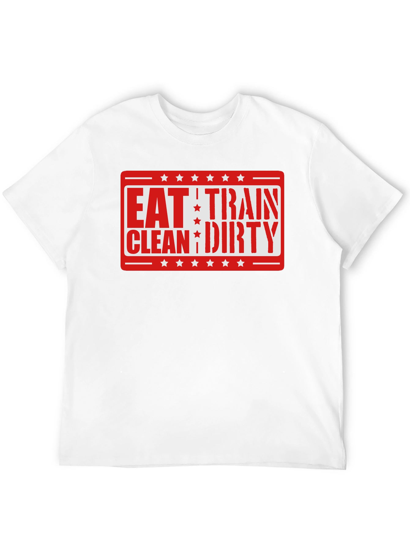 Black Eat Train Clean Dirty T-Shirt - Workout Fitness view 12