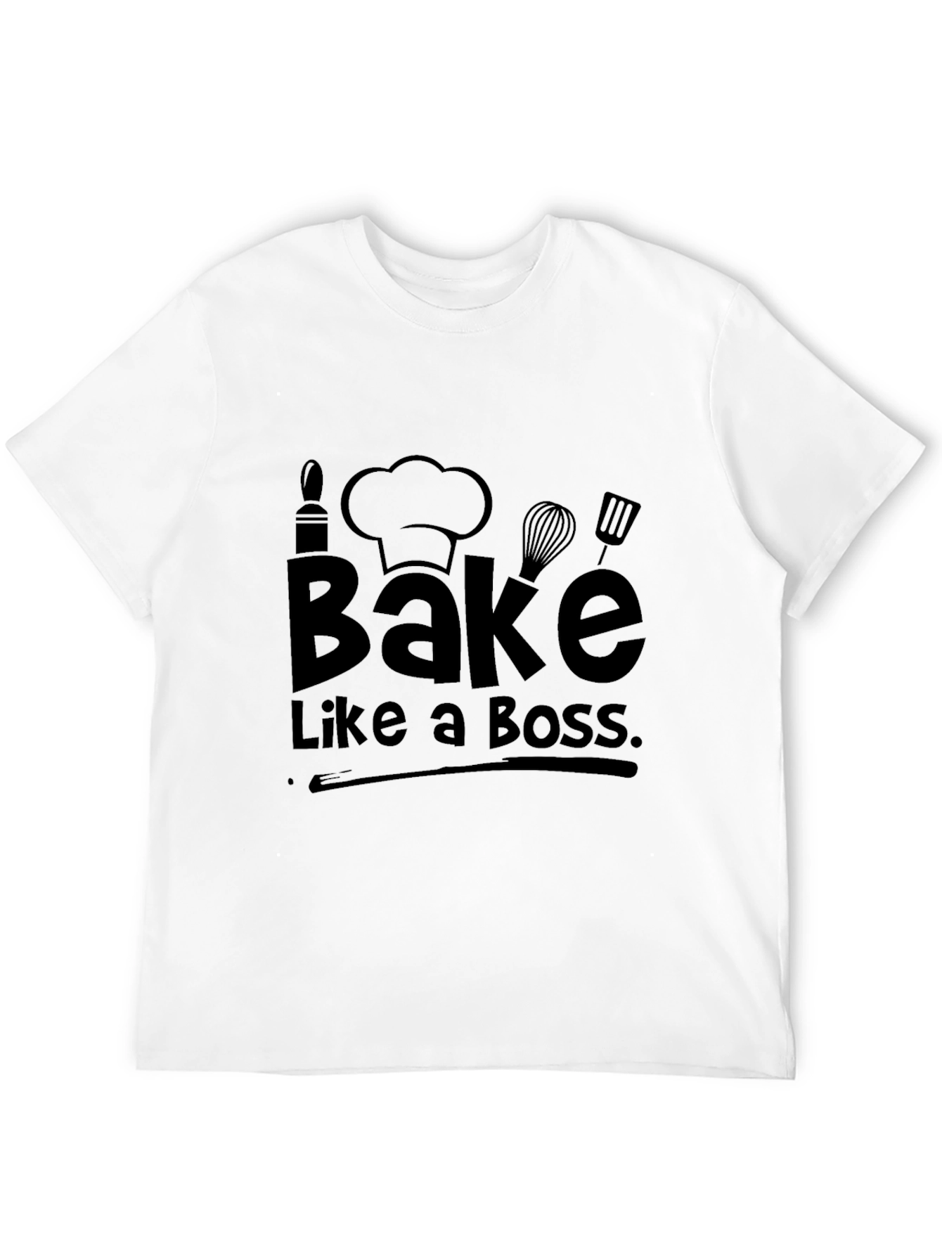 Black Bake Like a Boss T-Shirt - Funny Baking Tee view 12