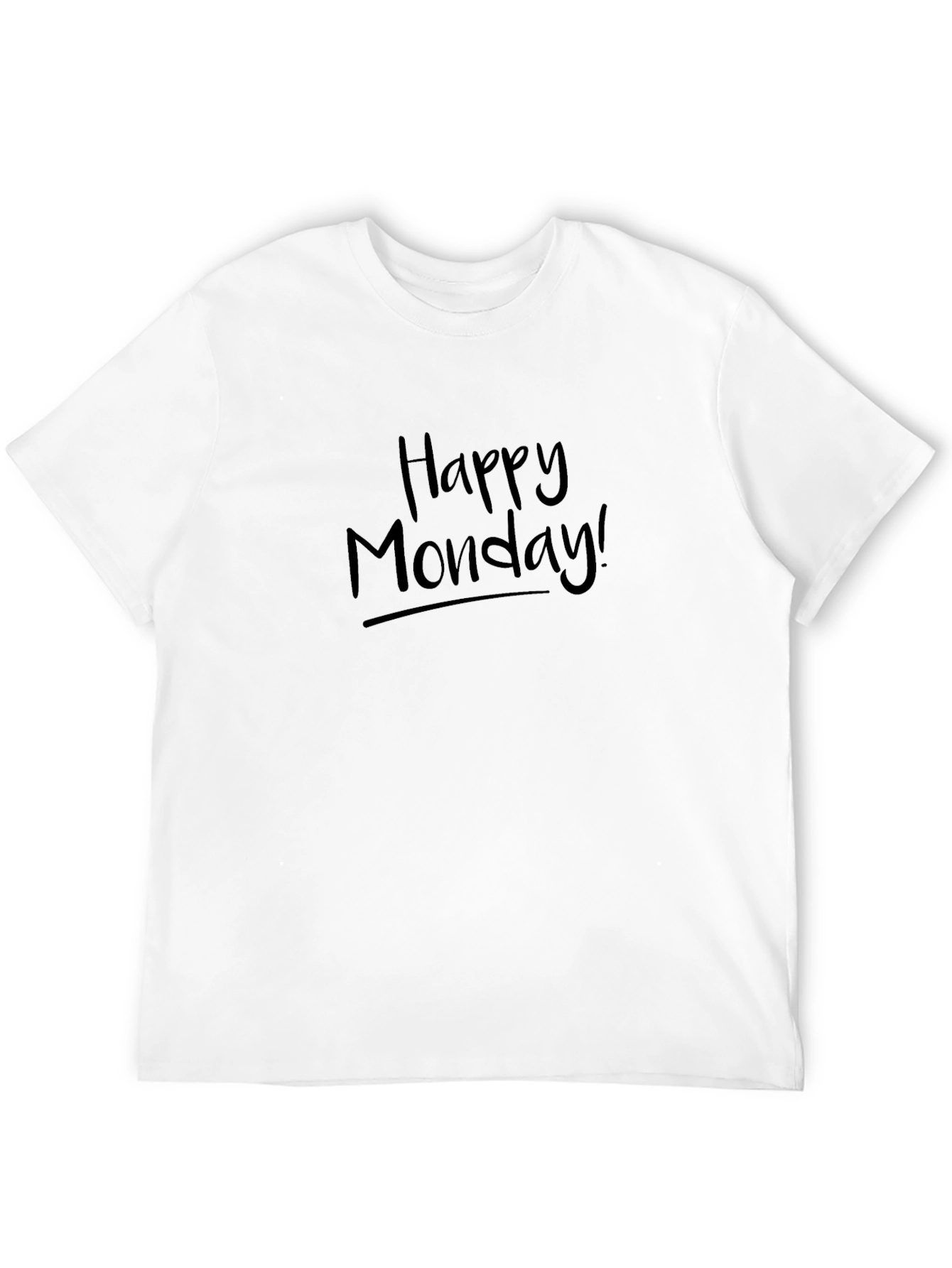 Black Happy Monday Black Graphic Tee Casual Style view 12