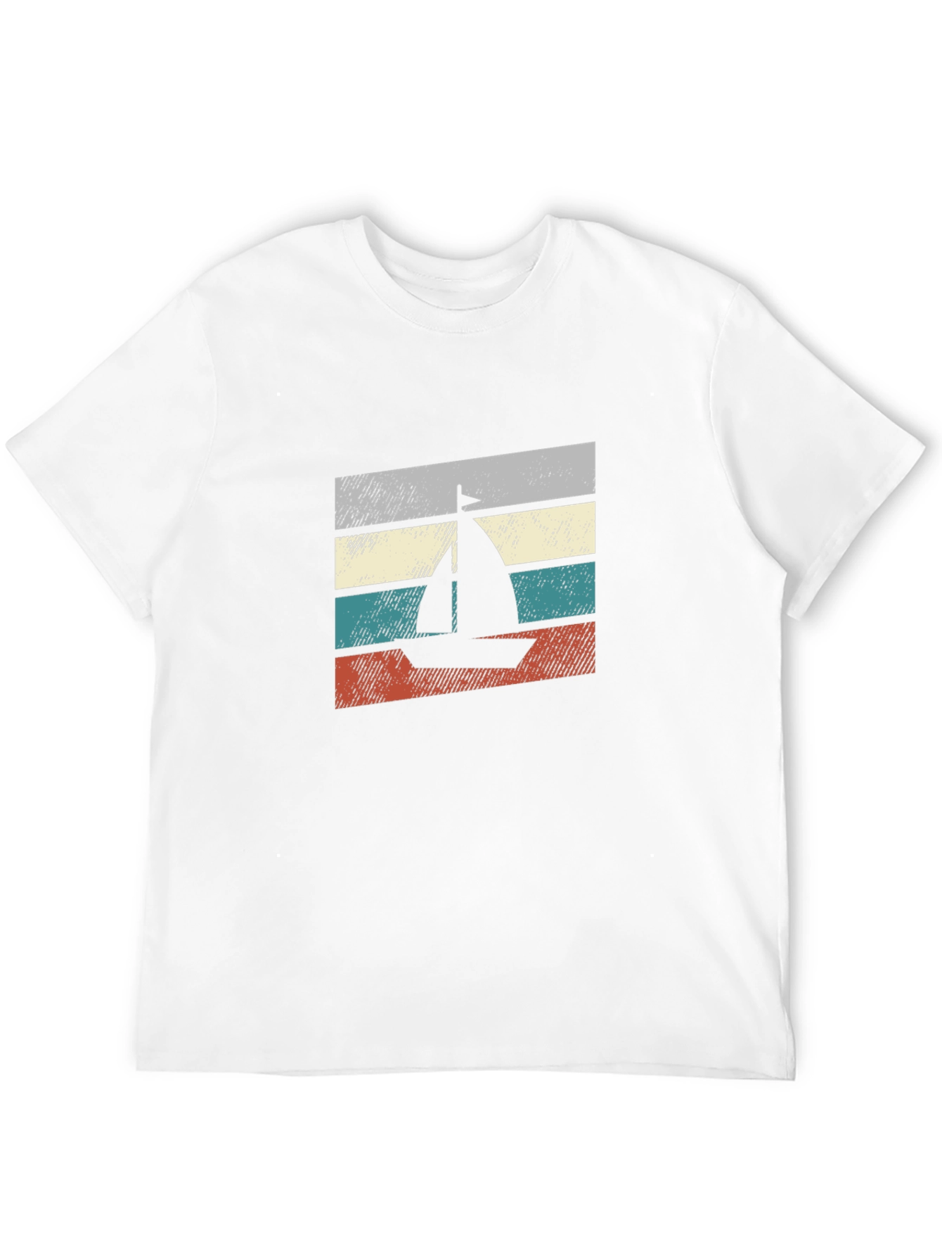 Black Retro Sailboat Graphic T-Shirt - Vintage Style Tee view 12
