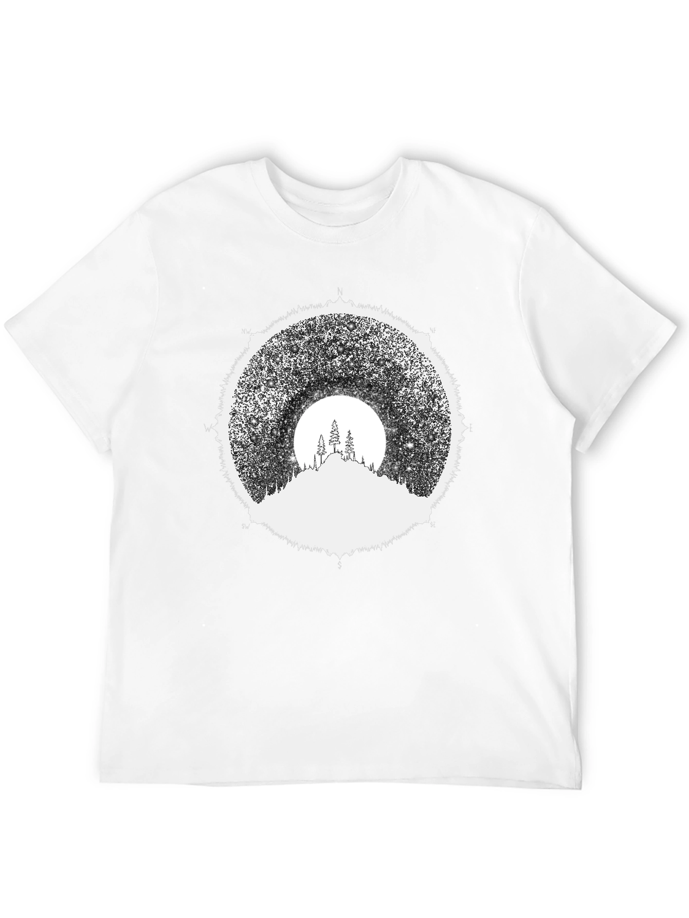 Black Stargazer Mountain Tee - Black Graphic T-Shirt view 12